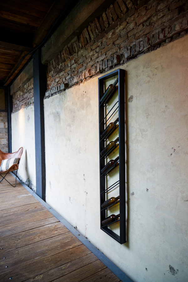 Light & Living Wijnrek 8 flessen 36x6x160 cm MALBEO zwart