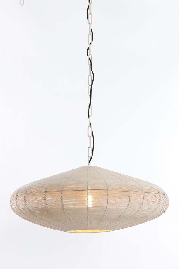 Light & Living Hanglamp Ø60x23 cm BAHOTO mat crème