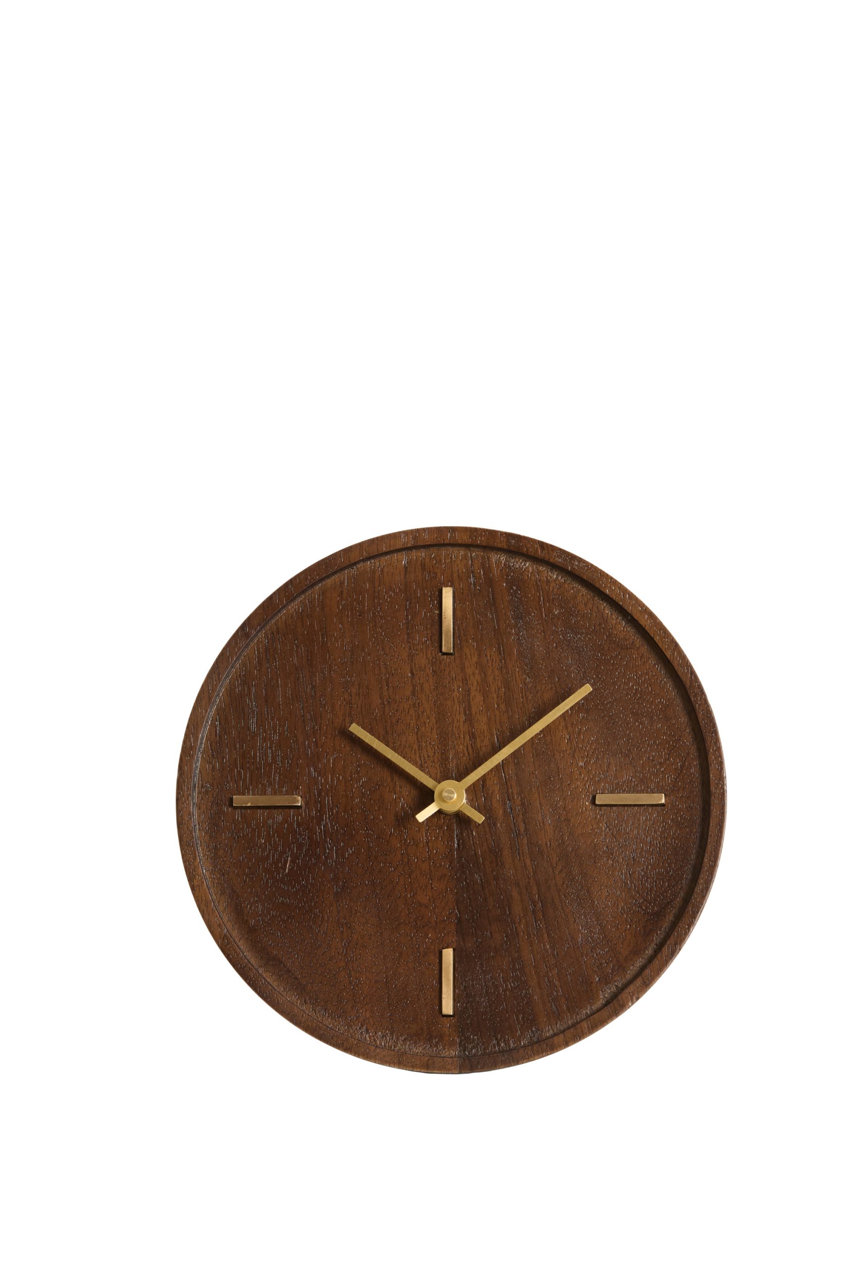 Light & Living Klok Ø20 cm VETI mango hout bruin+goud
