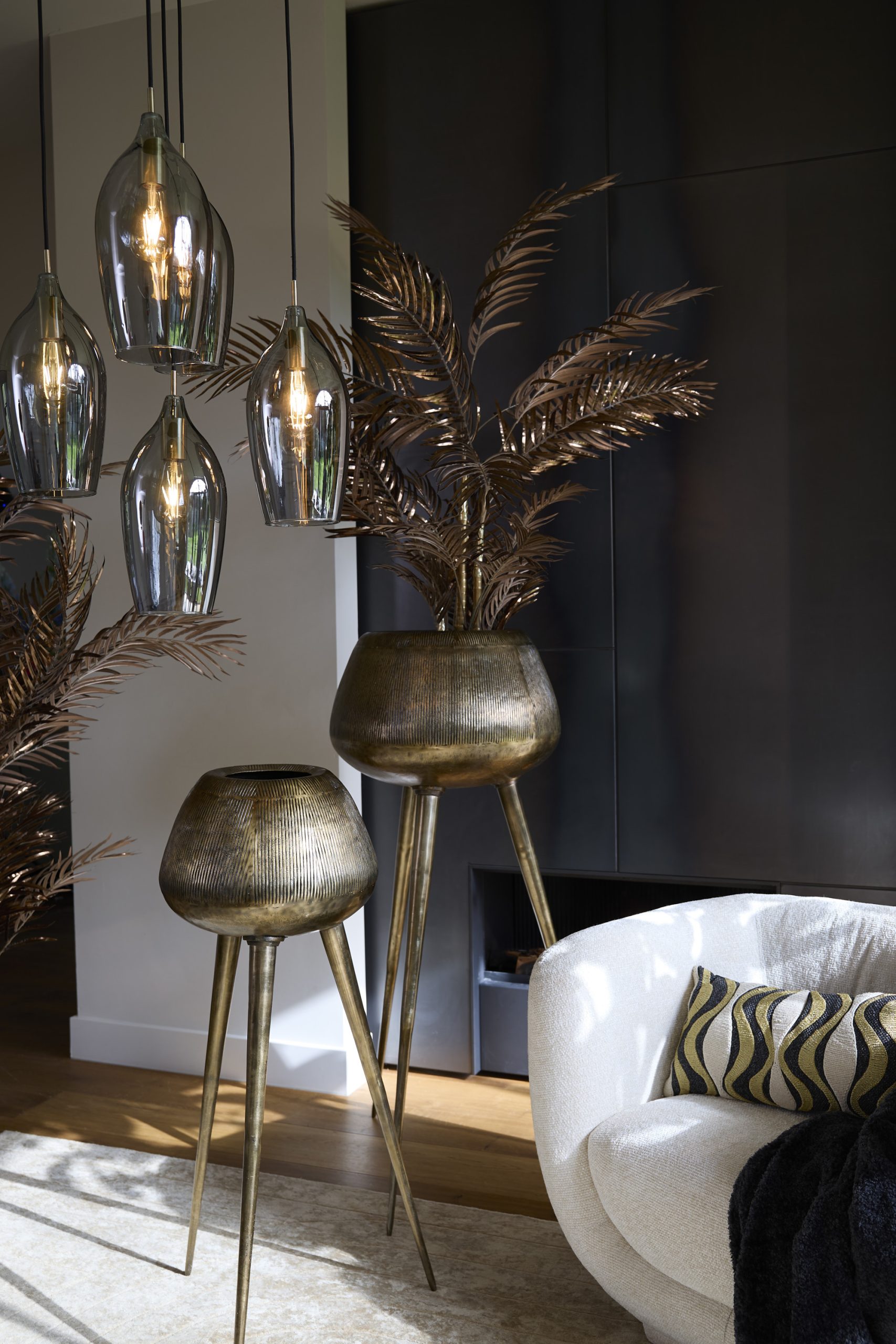 Light & Living Pot op voet deco Ø75x149 cm MARIELLE goud