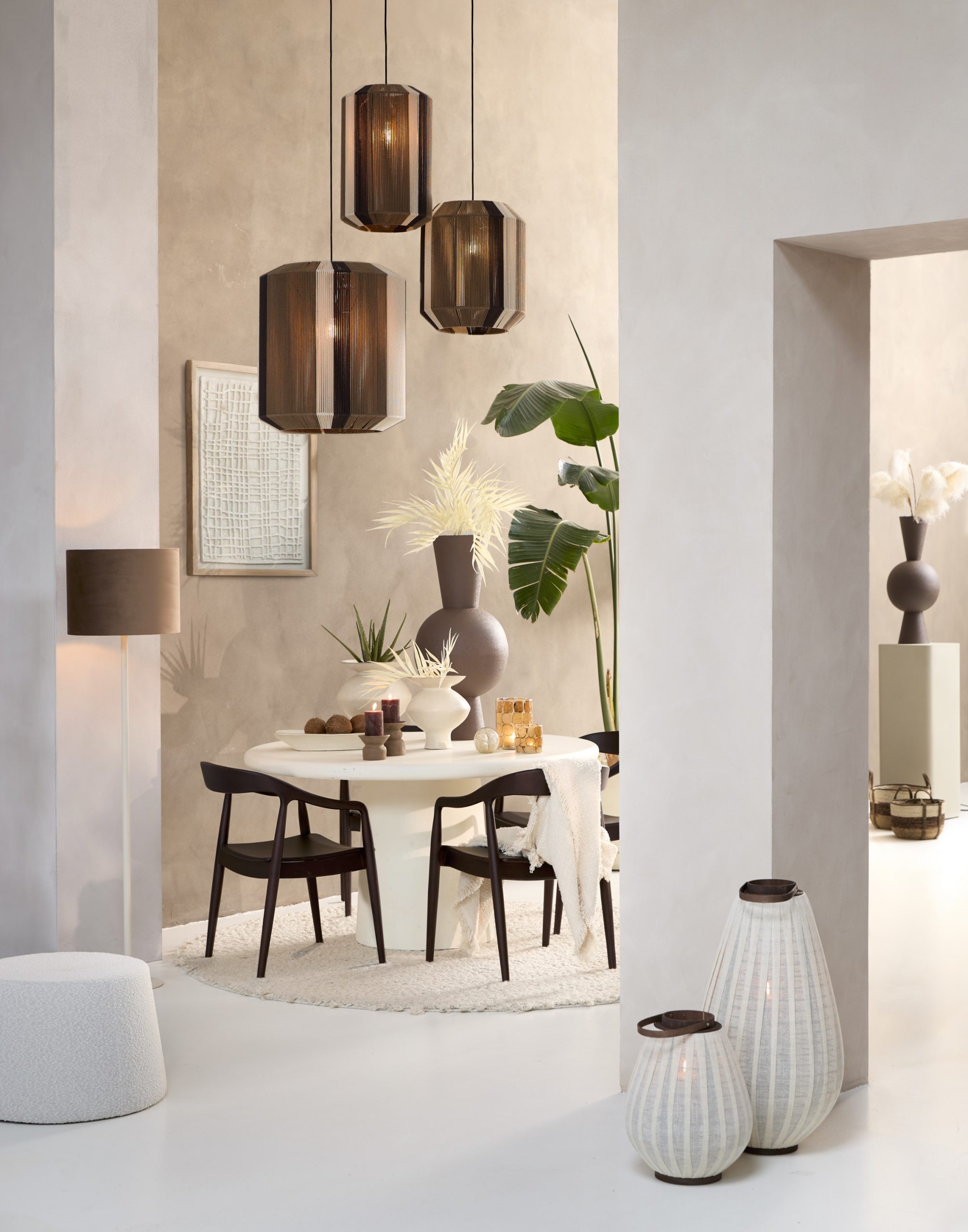 Light & Living Eettafel Ø140x76 cm KULONA crème