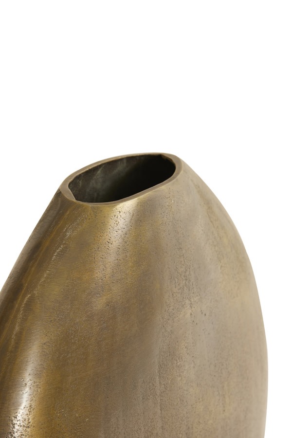 Light & Living Vaas deco 42x7x42 cm POSITANO ovaal plat antiek brons