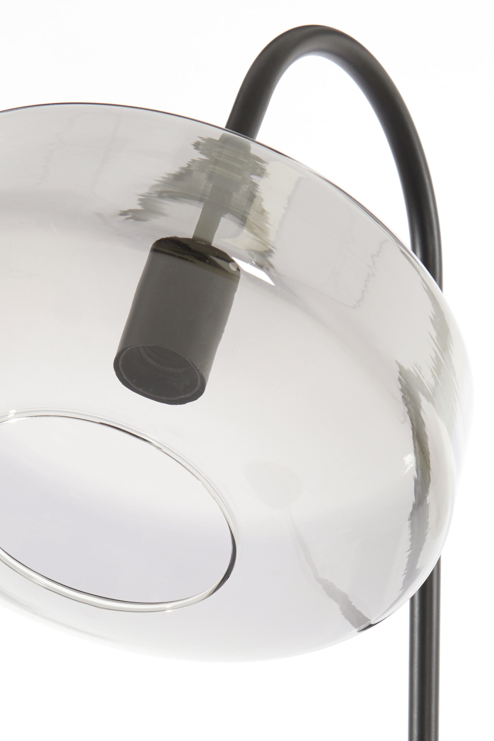 Light & Living Vloerlamp 45x29,5x160 cm SOLNA mat zwart+smoke glas
