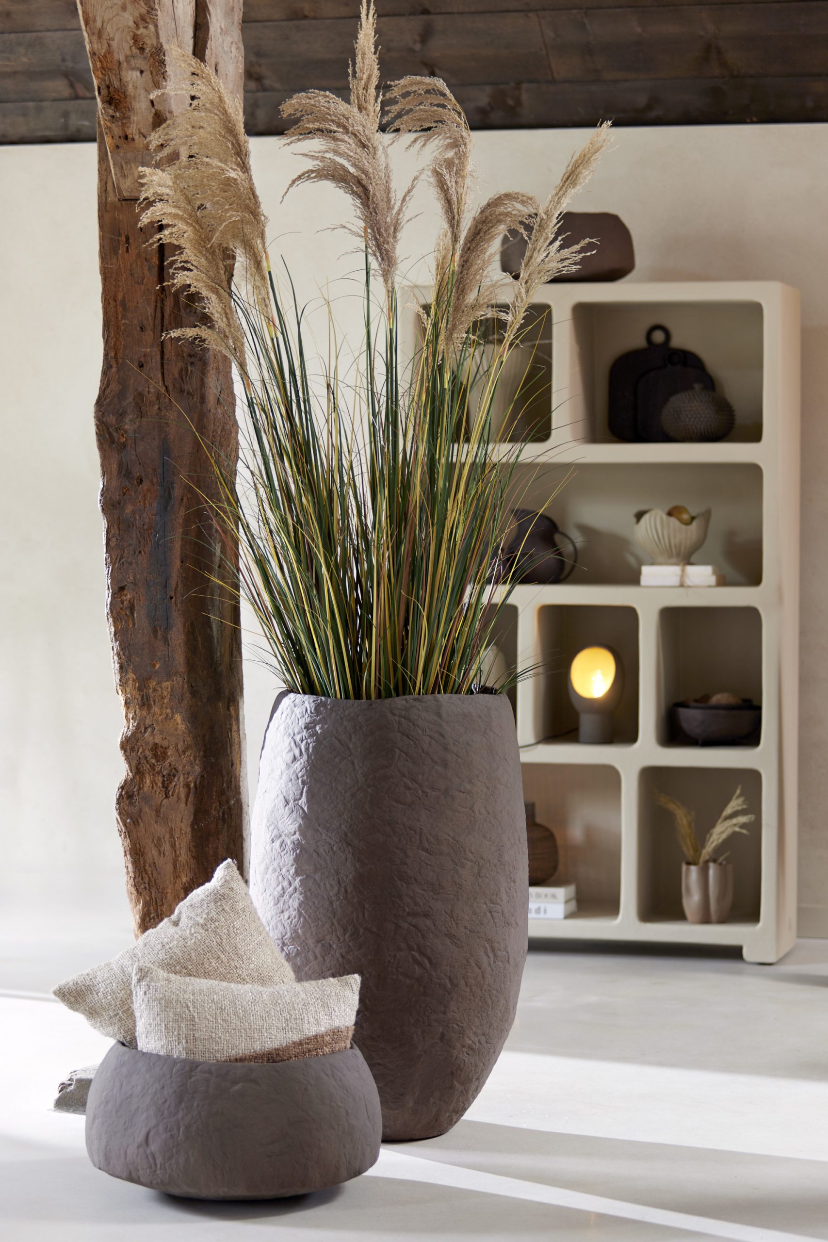 Light & Living Vaas deco Ø59x90 cm TINGRI bruin