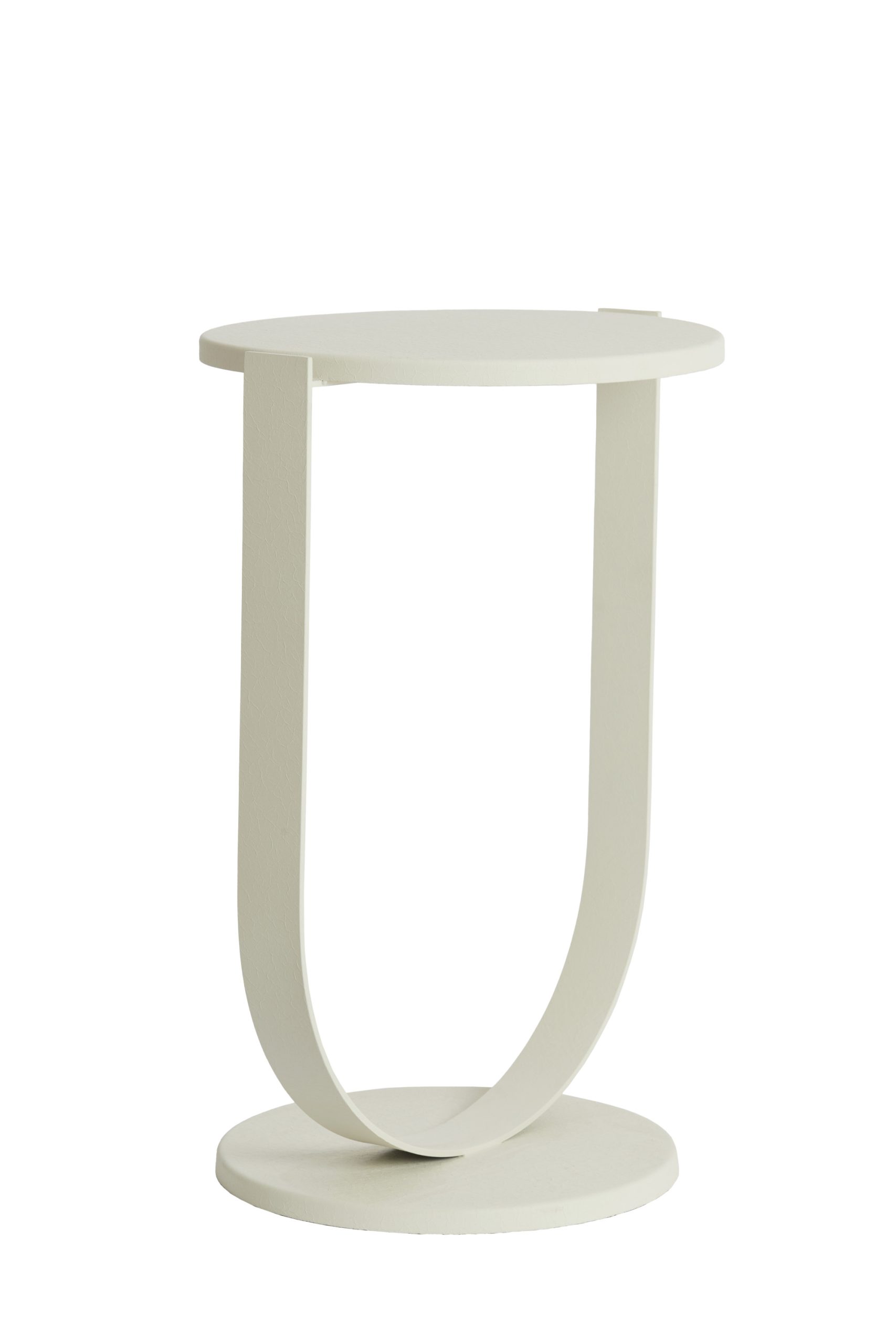 Light & Living Bijzettafel Ø45x65,5 cm TRIANA mat crème