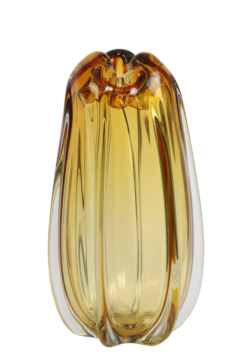 Light & Living Vaas Ø21x38 cm MURELA glas amber