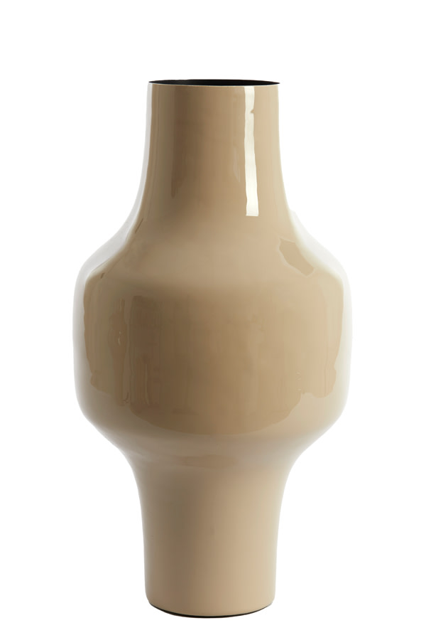 Light & Living Vaas deco Ø27x49 cm SINDO glans taupe