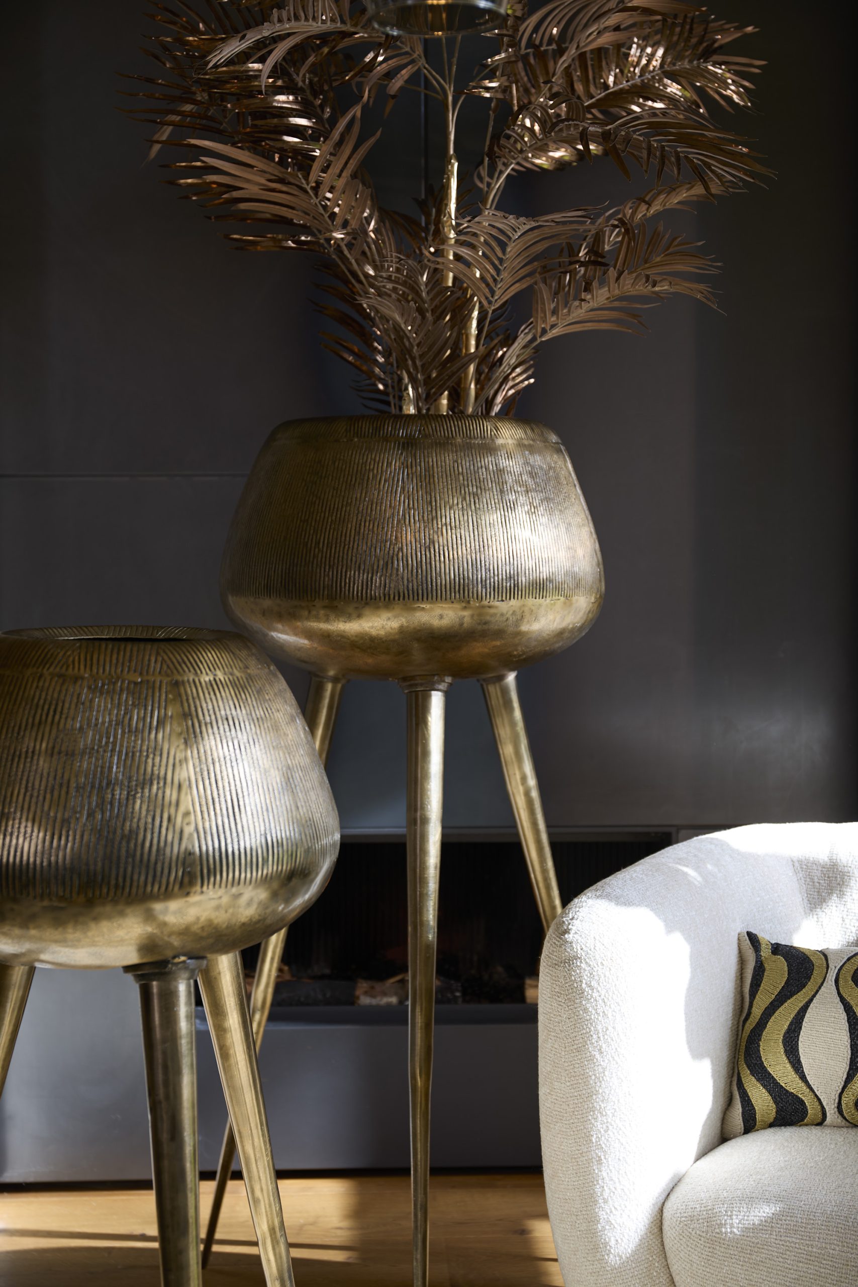 Light & Living Pot op voet deco Ø75x149 cm MARIELLE goud