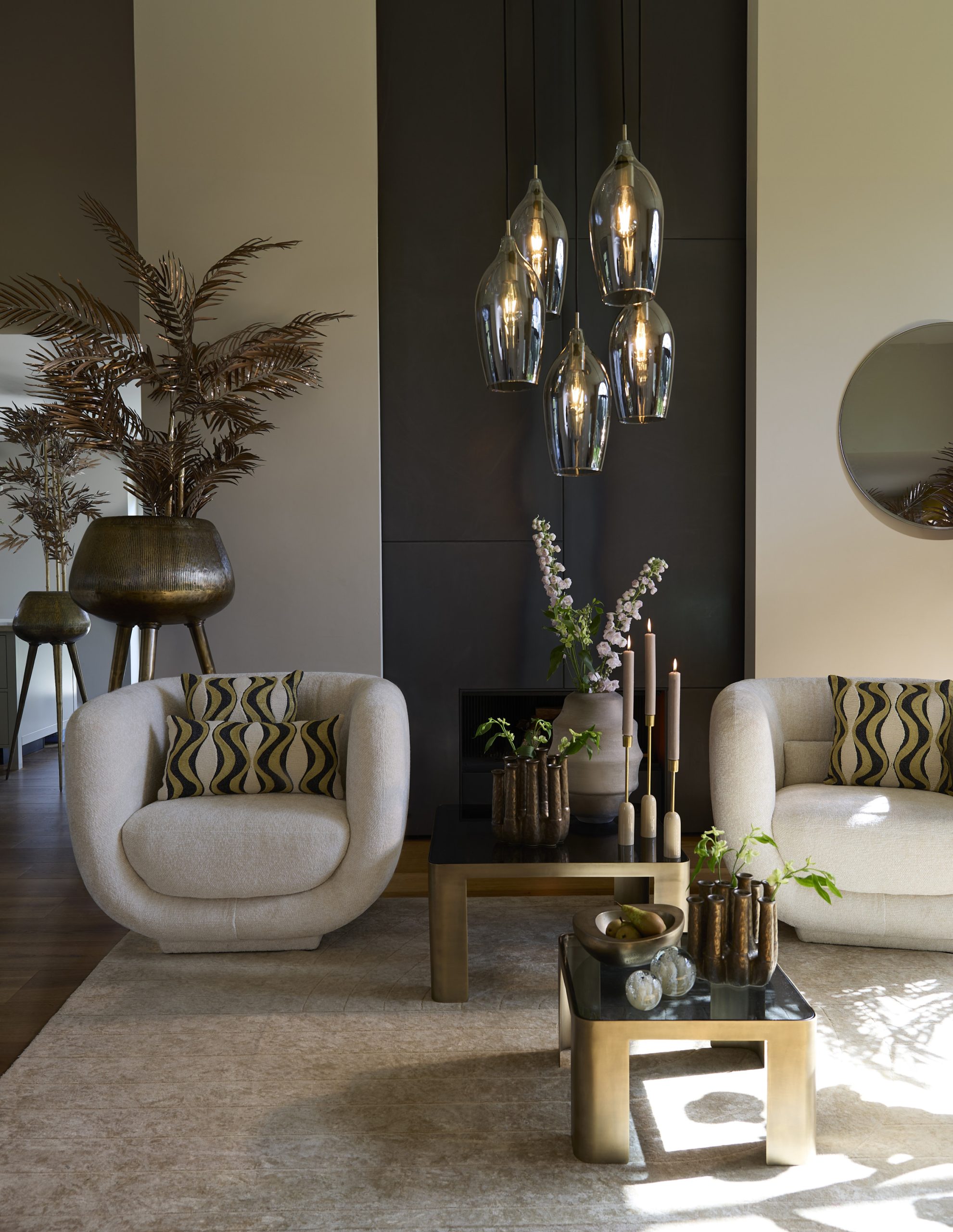 Light & Living Stoel 105x85x81 cm KIALY crème