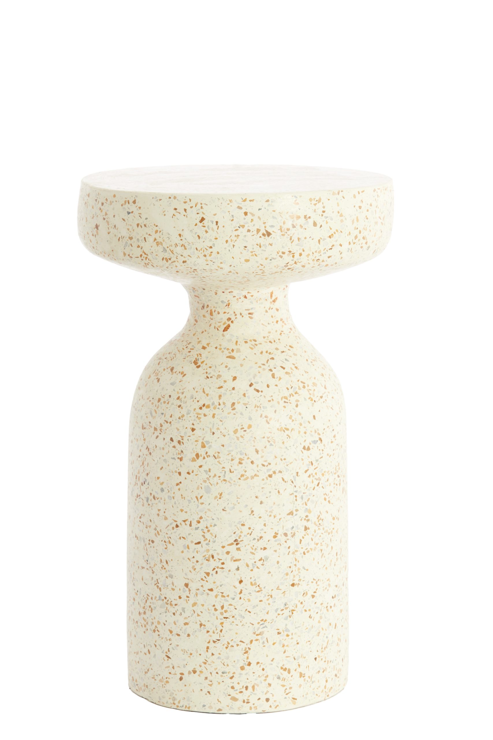 Light & Living Bijzettafel Ø32x54 cm MORAVIT terrazzo crème