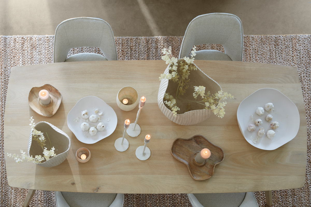 Light & Living Eettafel 220x100x76 cm QUENZA mango hout naturel