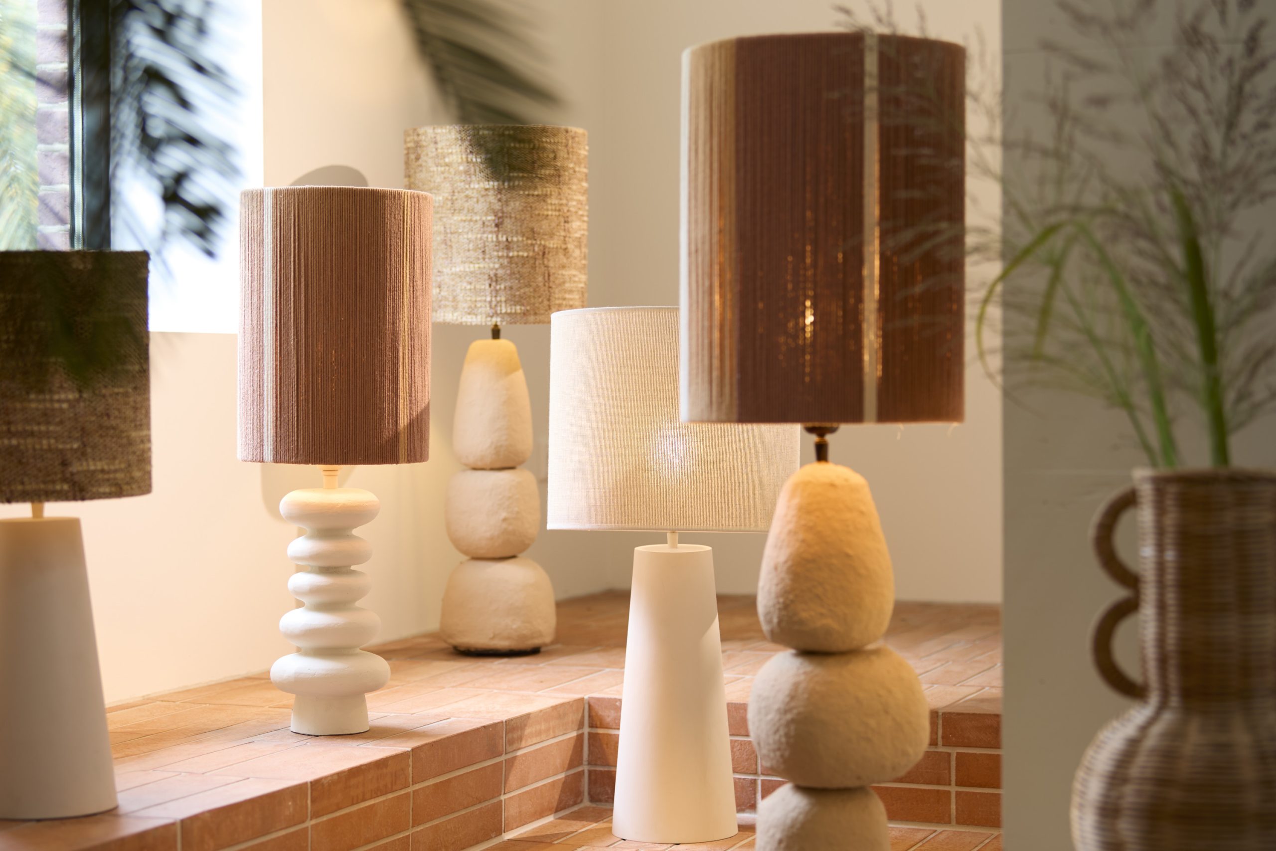 Light & Living Kap cilinder 30-30-40 cm MEDAN koraal+terra+crème