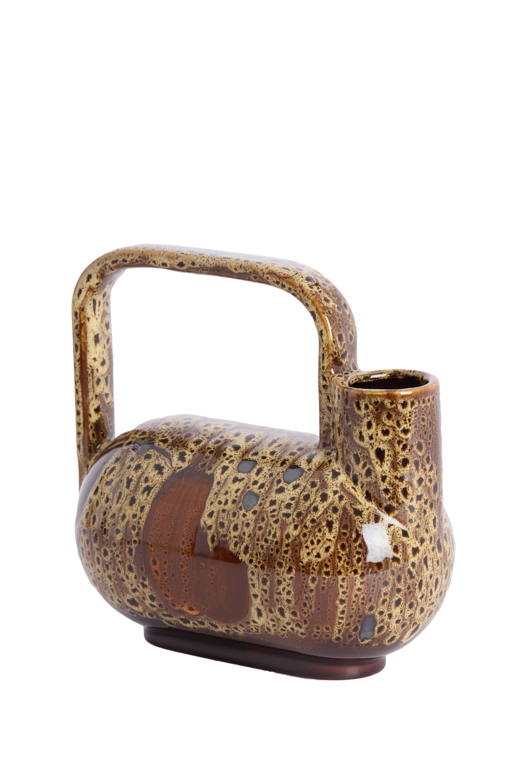 Light & Living Vaas deco 25x14x24 cm SERRES keramiek d bruin+crème+oranje