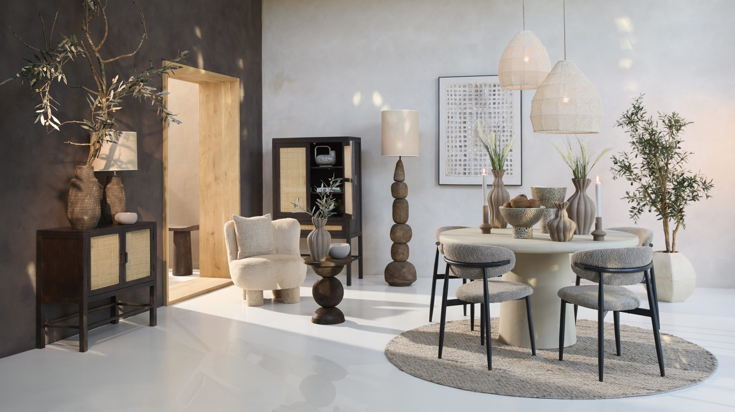 Light & Living Stoel 79x76x77 cm KAMOVU beige