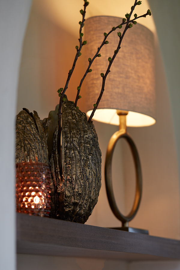 Light & Living Kap ovaal recht smal 38-17,5-28 cm LIVIGNO naturel