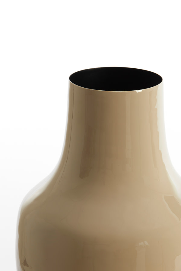 Light & Living Vaas deco Ø27x49 cm SINDO glans taupe