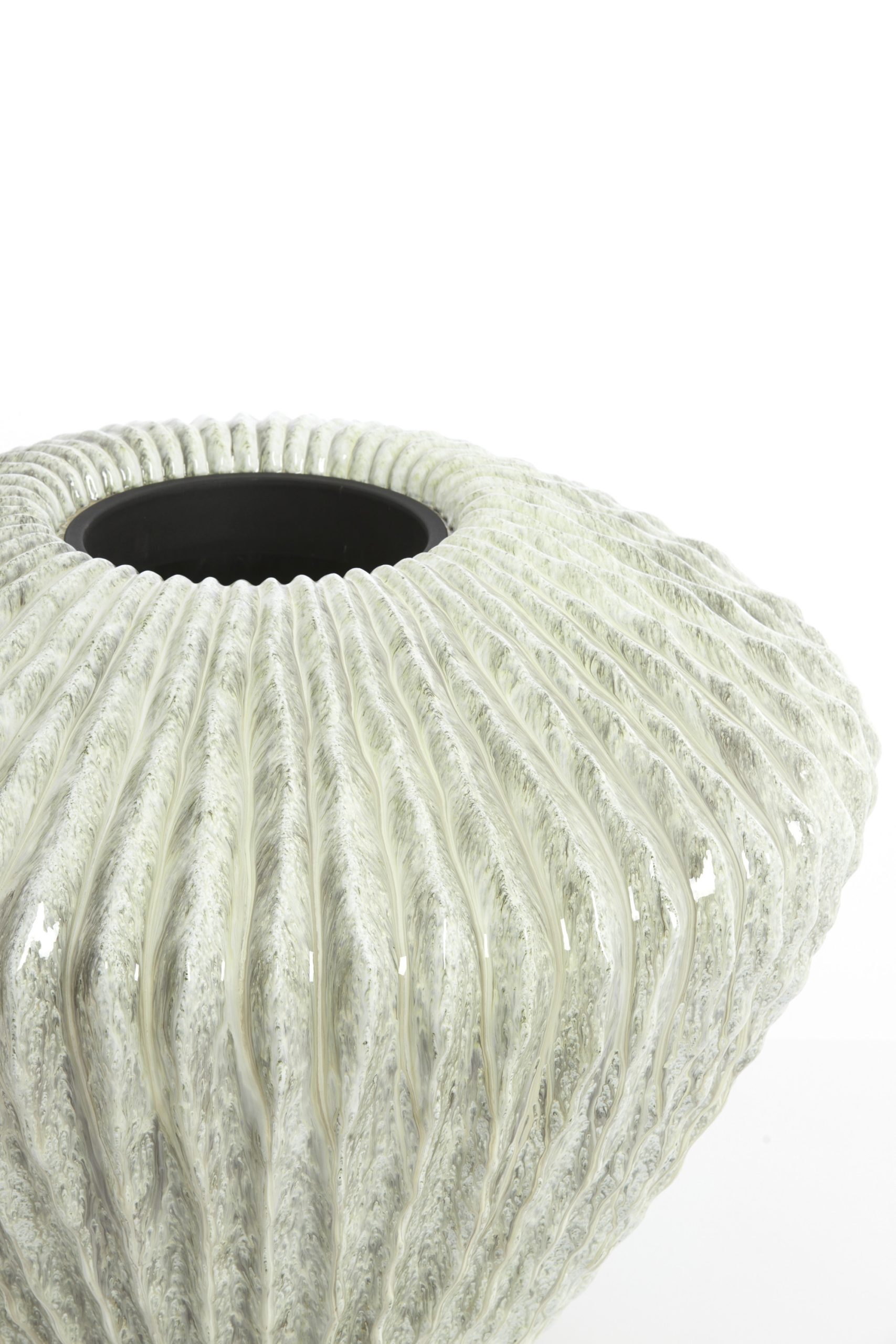 Light & Living Vaas deco Ø66x53 cm CACTI glans mint groen