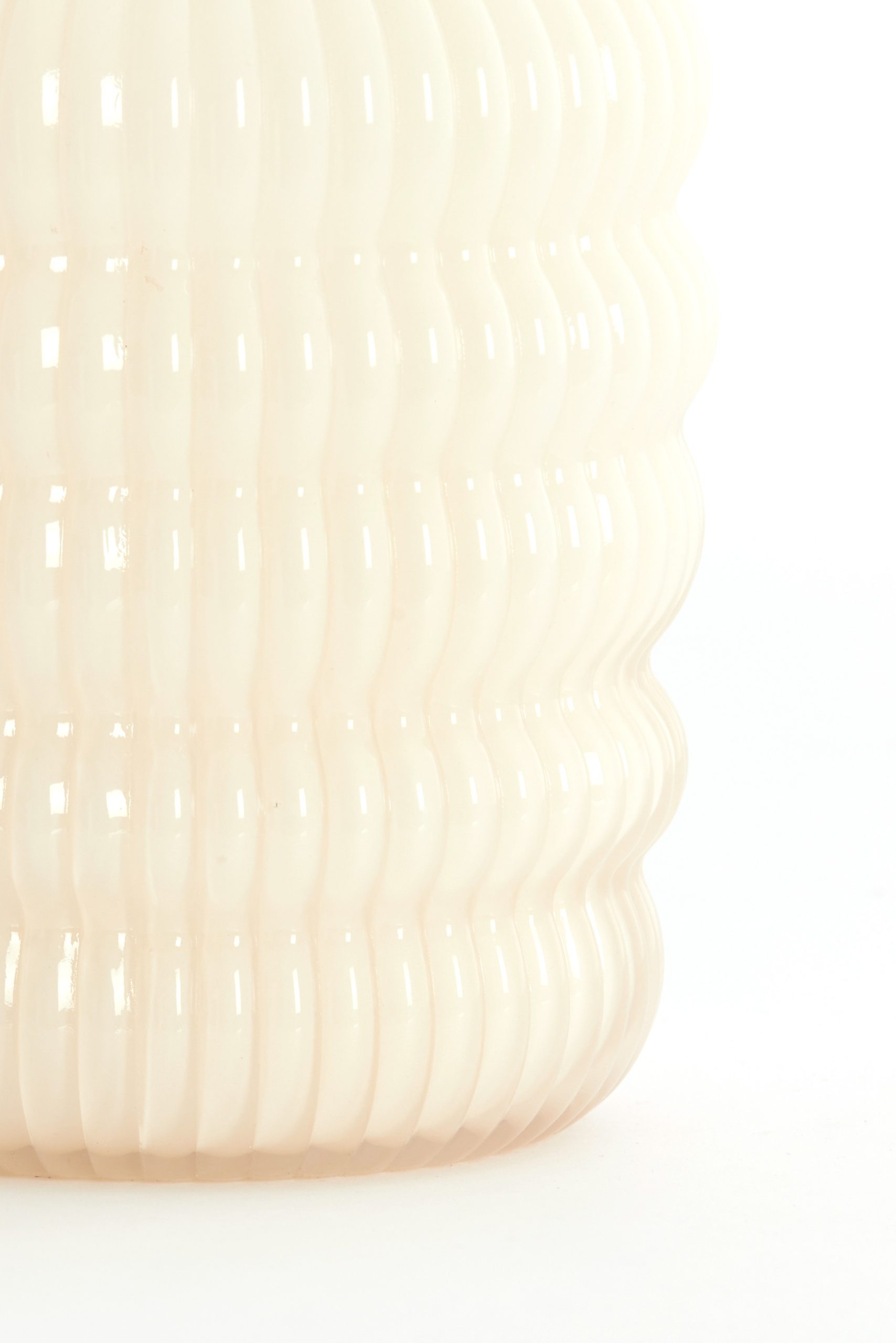 Light & Living Vaas Ø13,5x20,5 cm LUNETTE glas crème