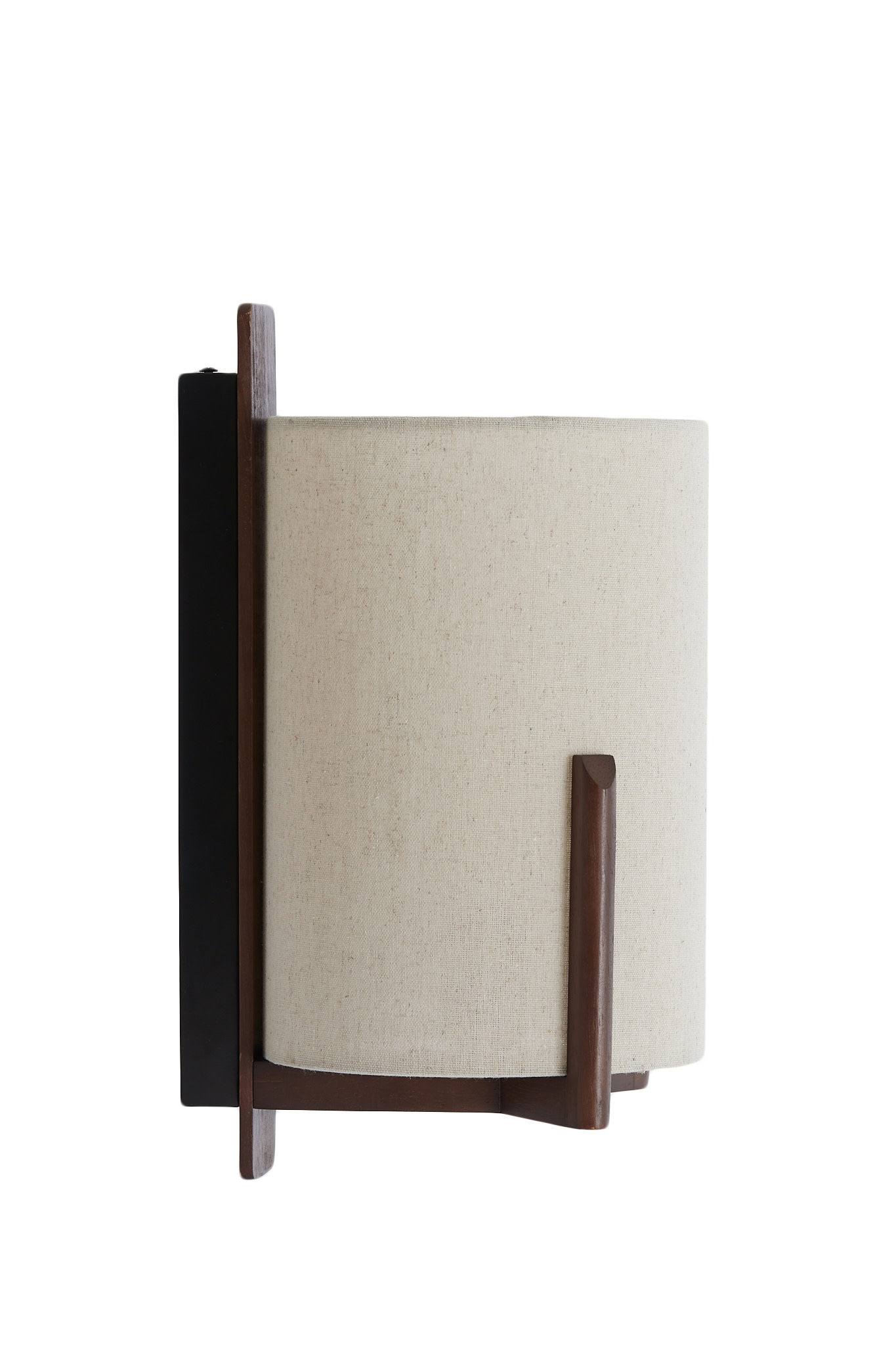 Light & Living Wandlamp 22x18x36 cm LITTO donker bruin+linnen naturel