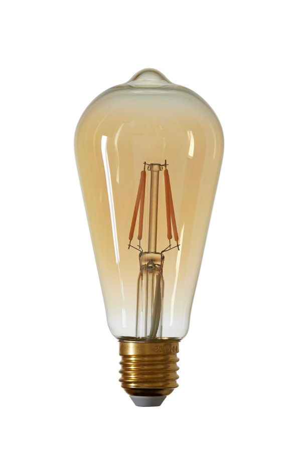 Light & Living LED hoekig Ø6,5x14,5 cm LIGHT 4W amber E27 dimbaar