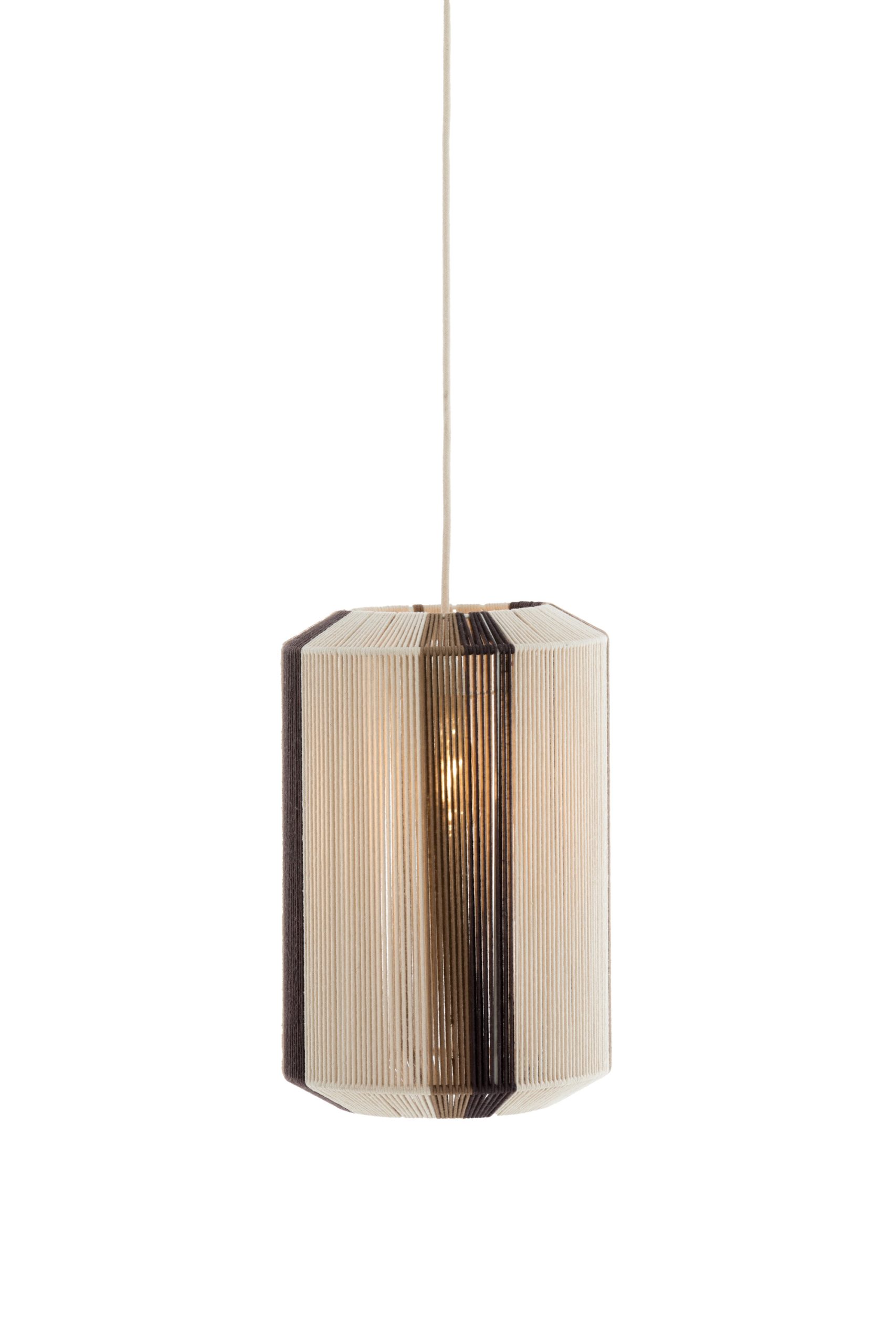 Light & Living Hanglamp Ø30x46 cm KOZANA crème+donker bruin