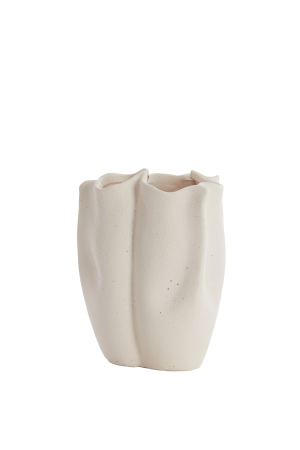 Light & Living Vaas deco 28x27,5x36,5 cm SANGULI keramiek crème