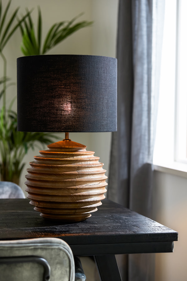 Light & Living Kap cilinder 30-30-21 cm LIVIGNO zwart