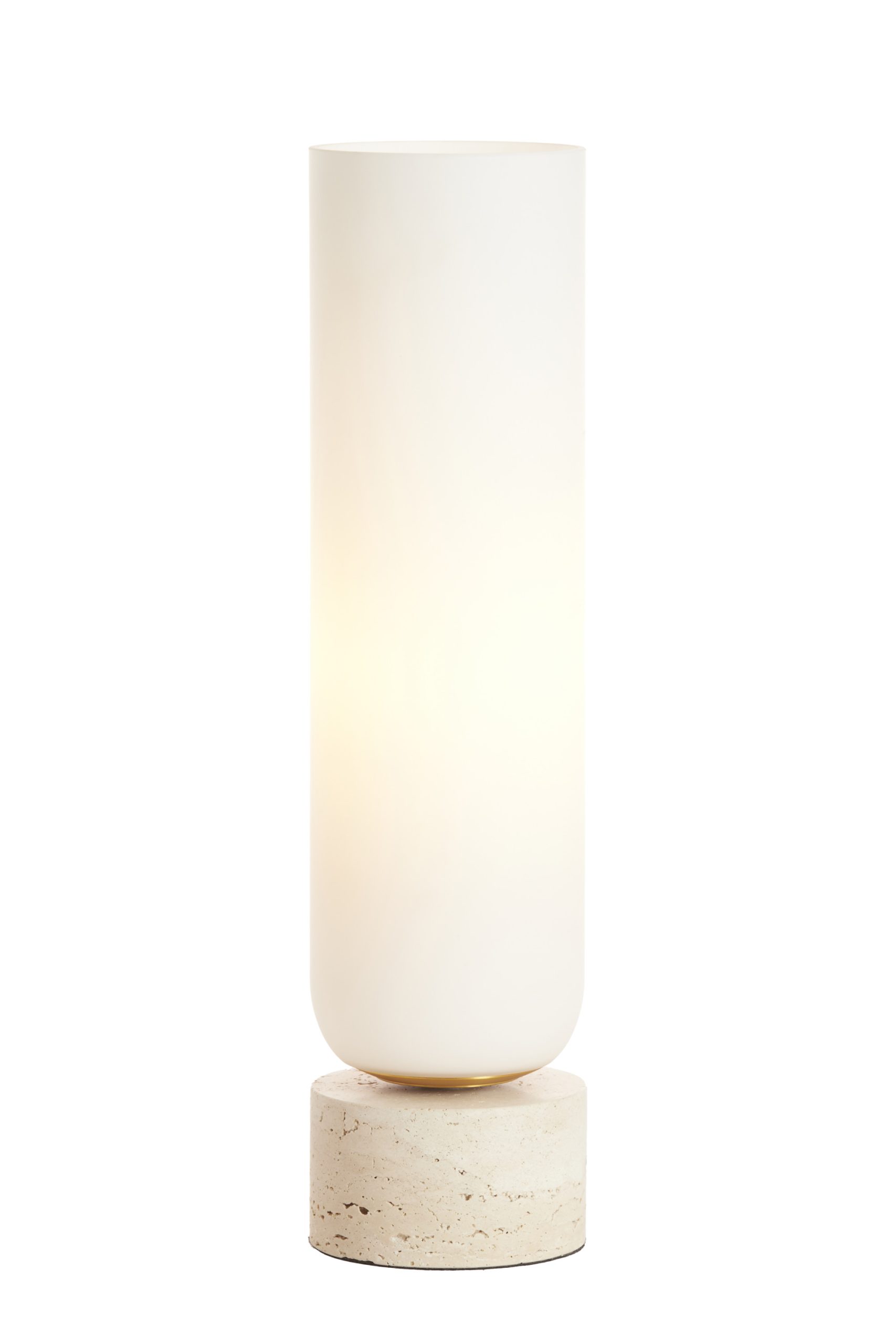 Light & Living Tafellamp Ø12x47,5 cm RYLANO glas melk+zand+antiek brons