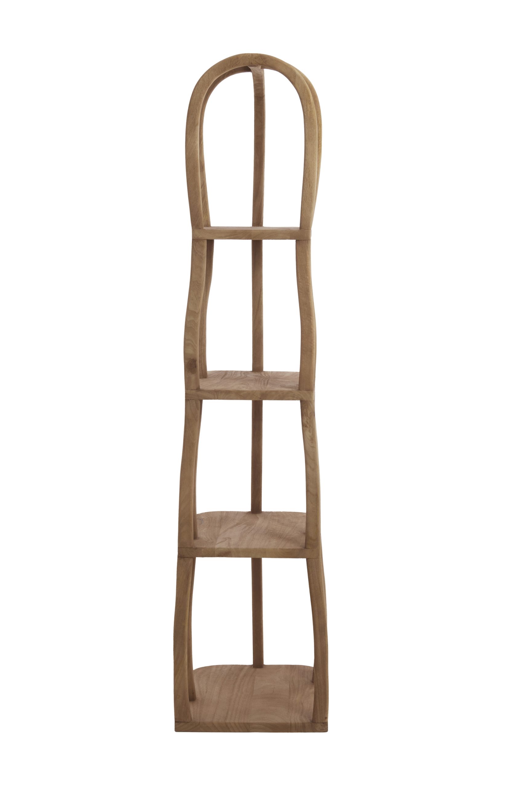 Light & Living Kast open 53x40x175 cm LOWE hout mat grijs-bruin