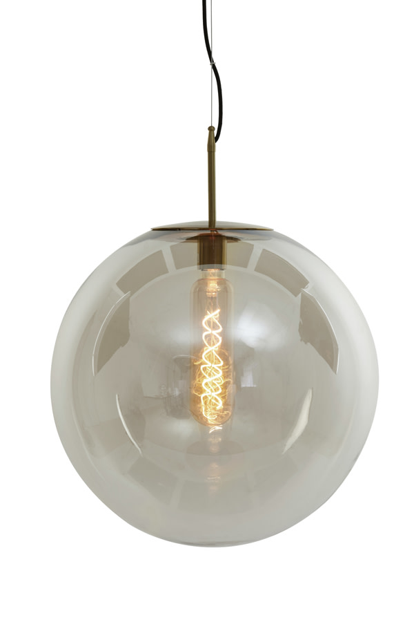 Light & Living Hanglamp Ø48 cm MEDINA antiek brons+glas helder