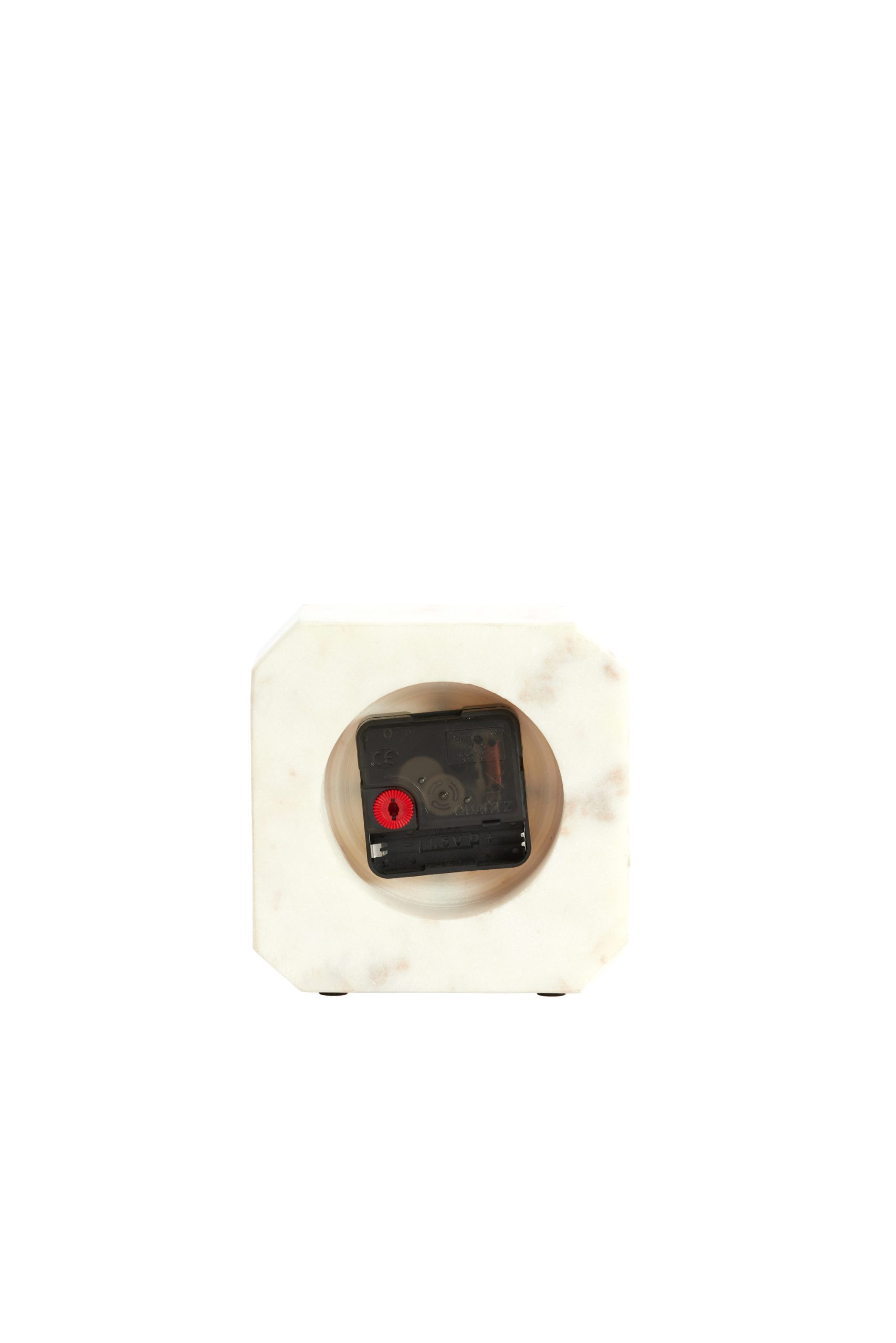 Light & Living Klok 13x4x13 cm PABLIA marmer wit