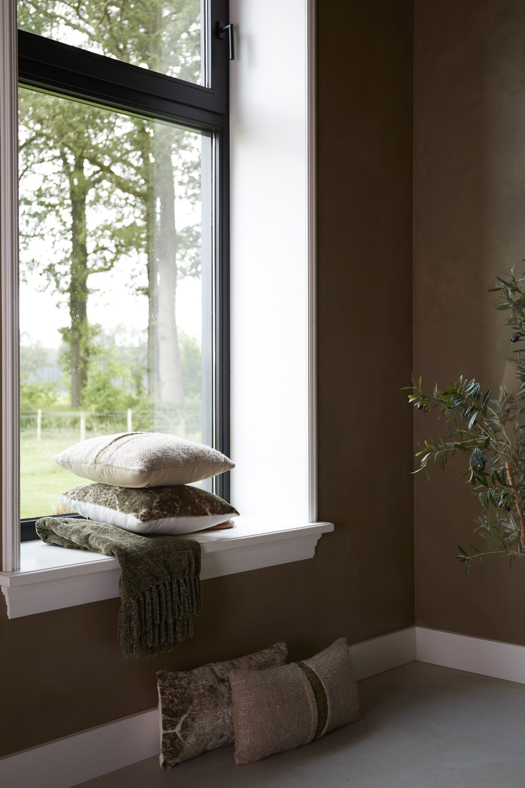 Light & Living Kussen 45x45 cm HUSLIA groen