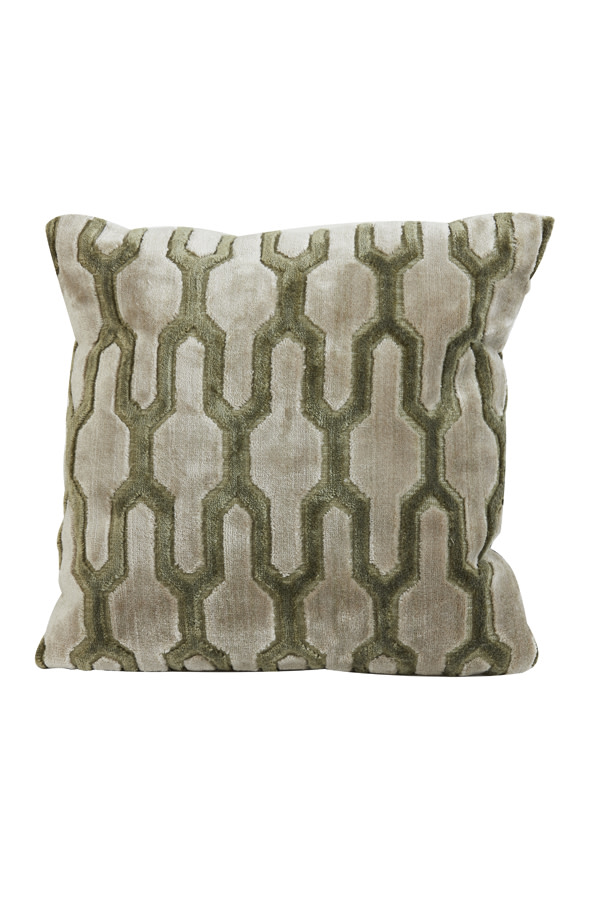 Light & Living Kussen 45x45 cm JEMBANA zand+olijf groen
