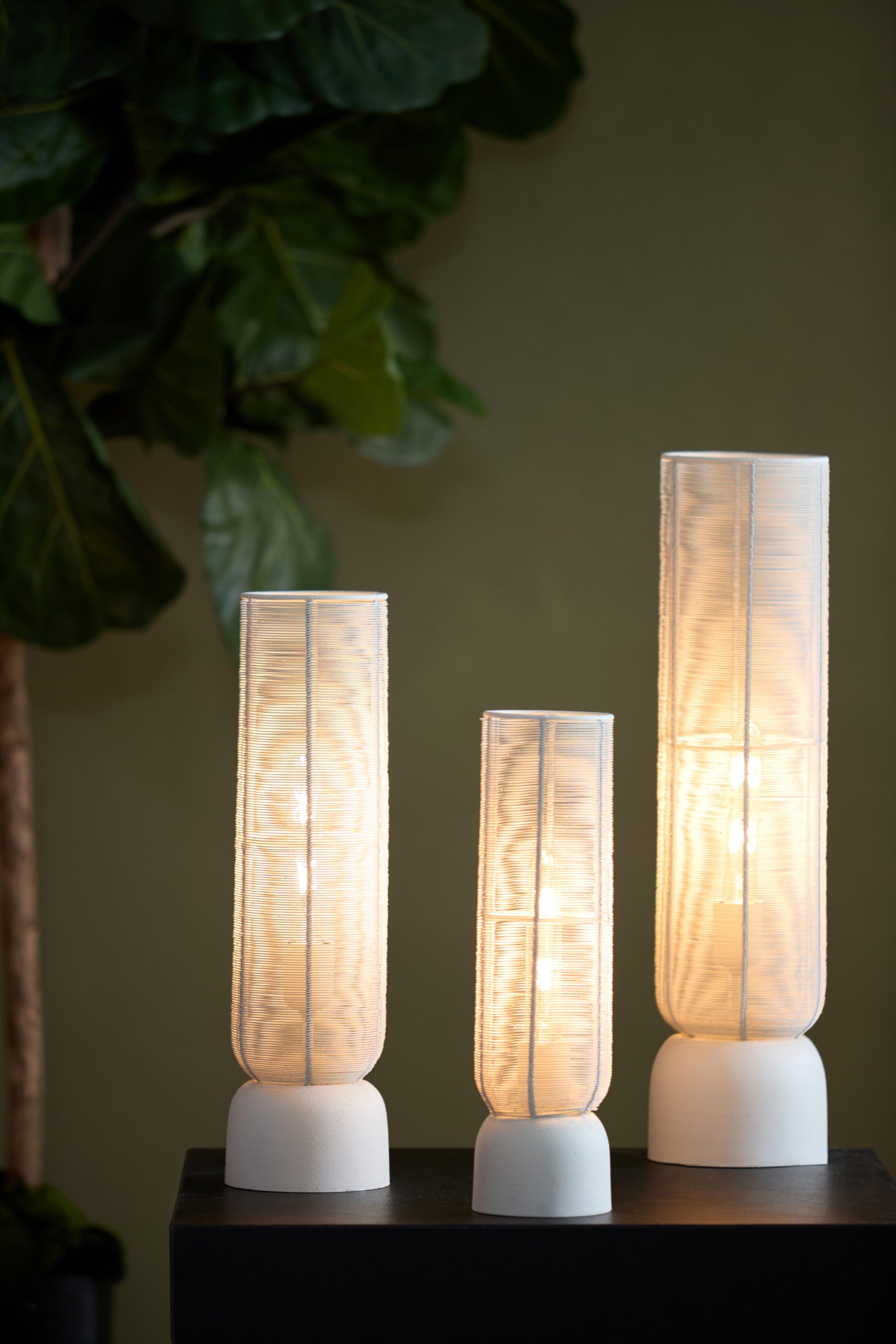 Light & Living Tafellamp Ø13,5x49,5 cm LEZUZA crème