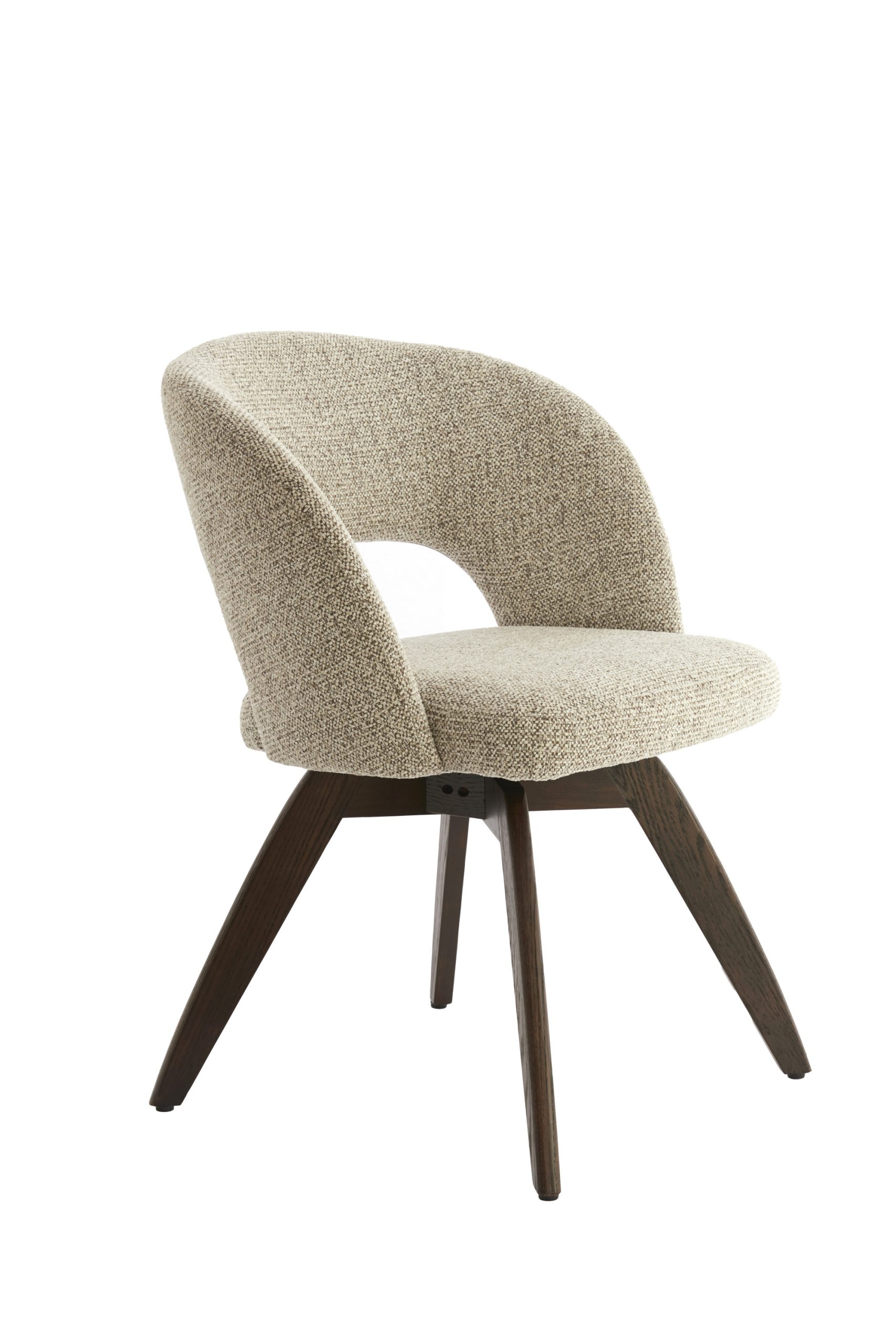 Light & Living Eetkamerstoel 60x59x78 cm FLEN hout donker bruin+crème-bruin