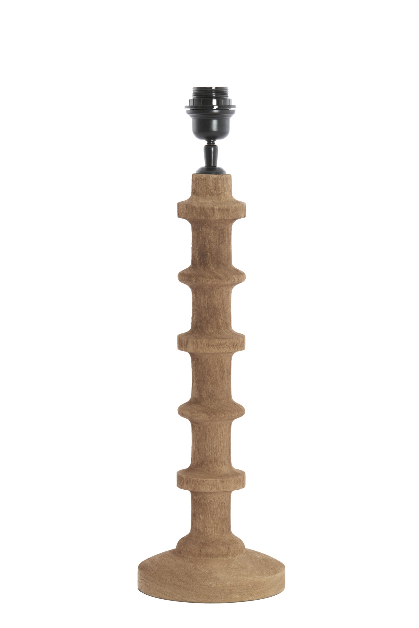 Light & Living Lampvoet Ø16x45 cm CECILY hout mat grijs-bruin