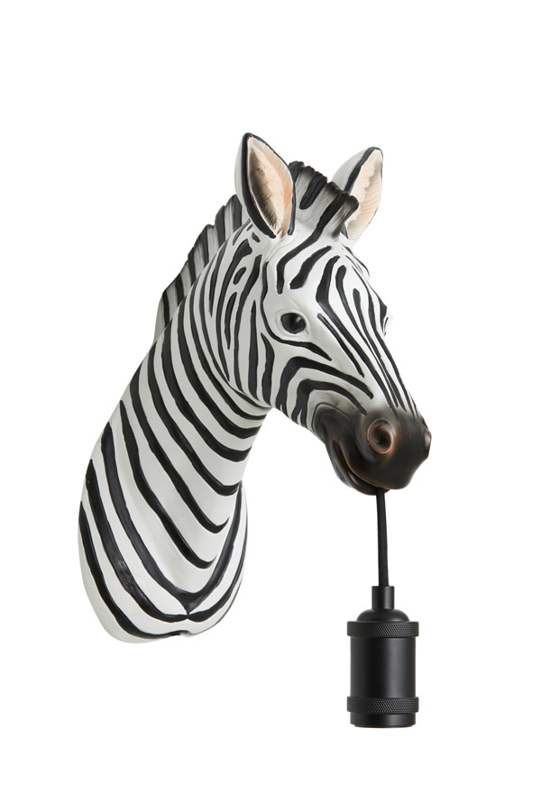 Light & Living Wandlamp 34,5x16x24,5 cm ZEBRA zwart-wit