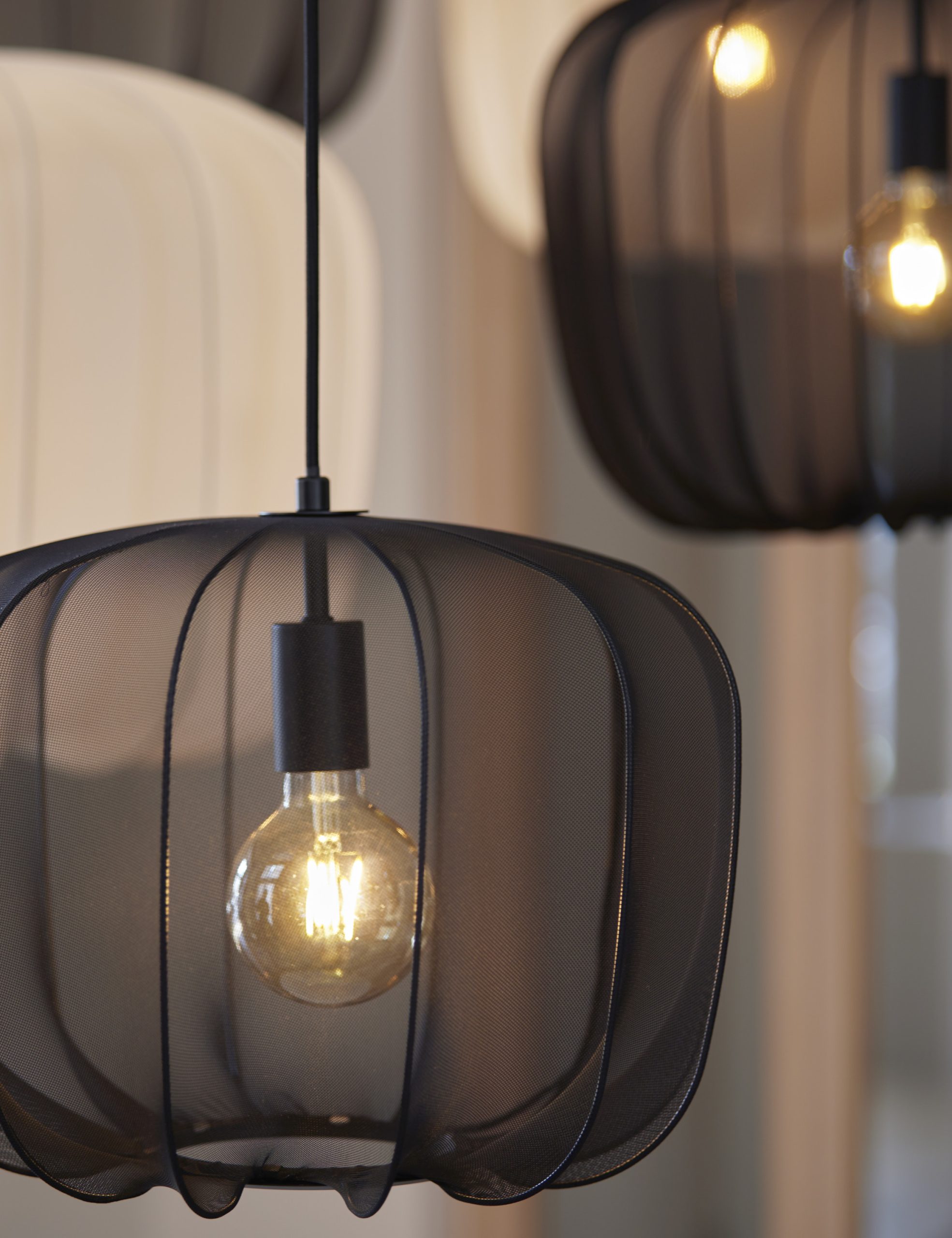 Light & Living Hanglamp Ø40x30 cm PLUMERIA zwart