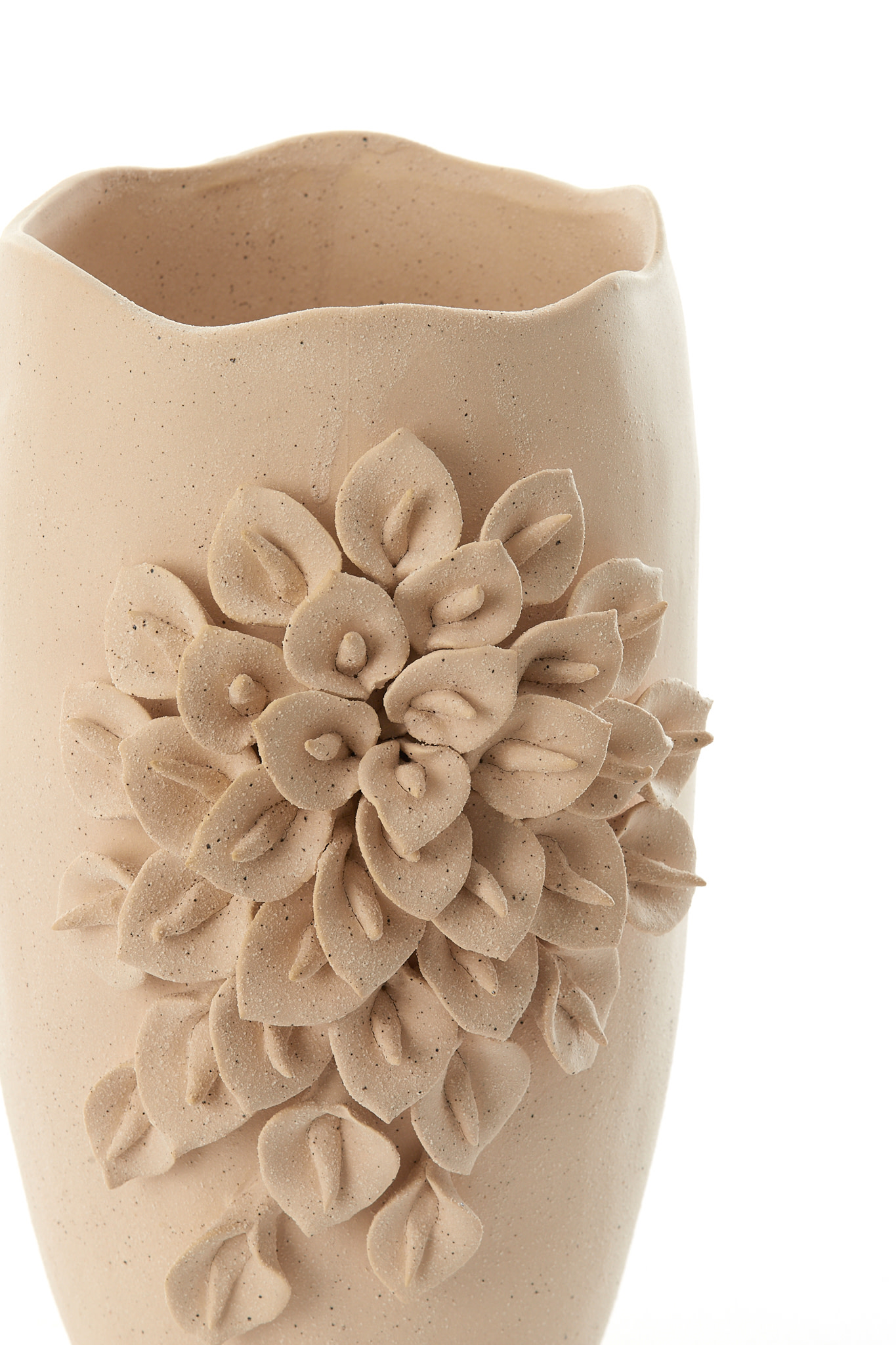 Light & Living Vaas deco 23x19x35,5 cm AMIATA keramiek mat crème