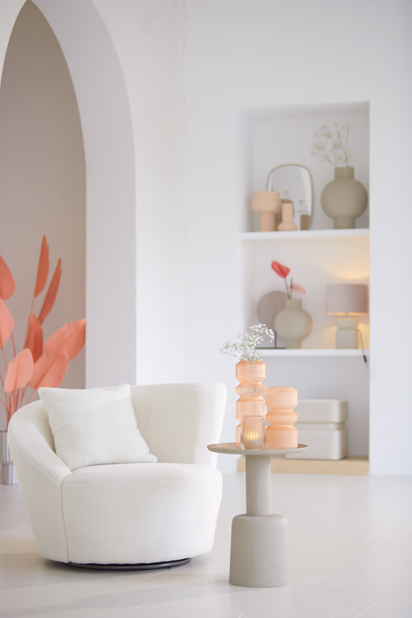Light & Living Kussen 45x45 cm TEDDY crème