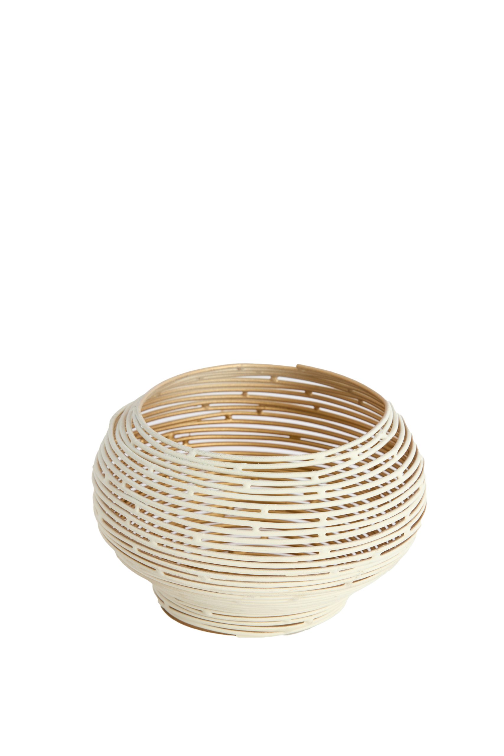 Light & Living Theelicht Ø12x8 cm URBINO mat crème+goud