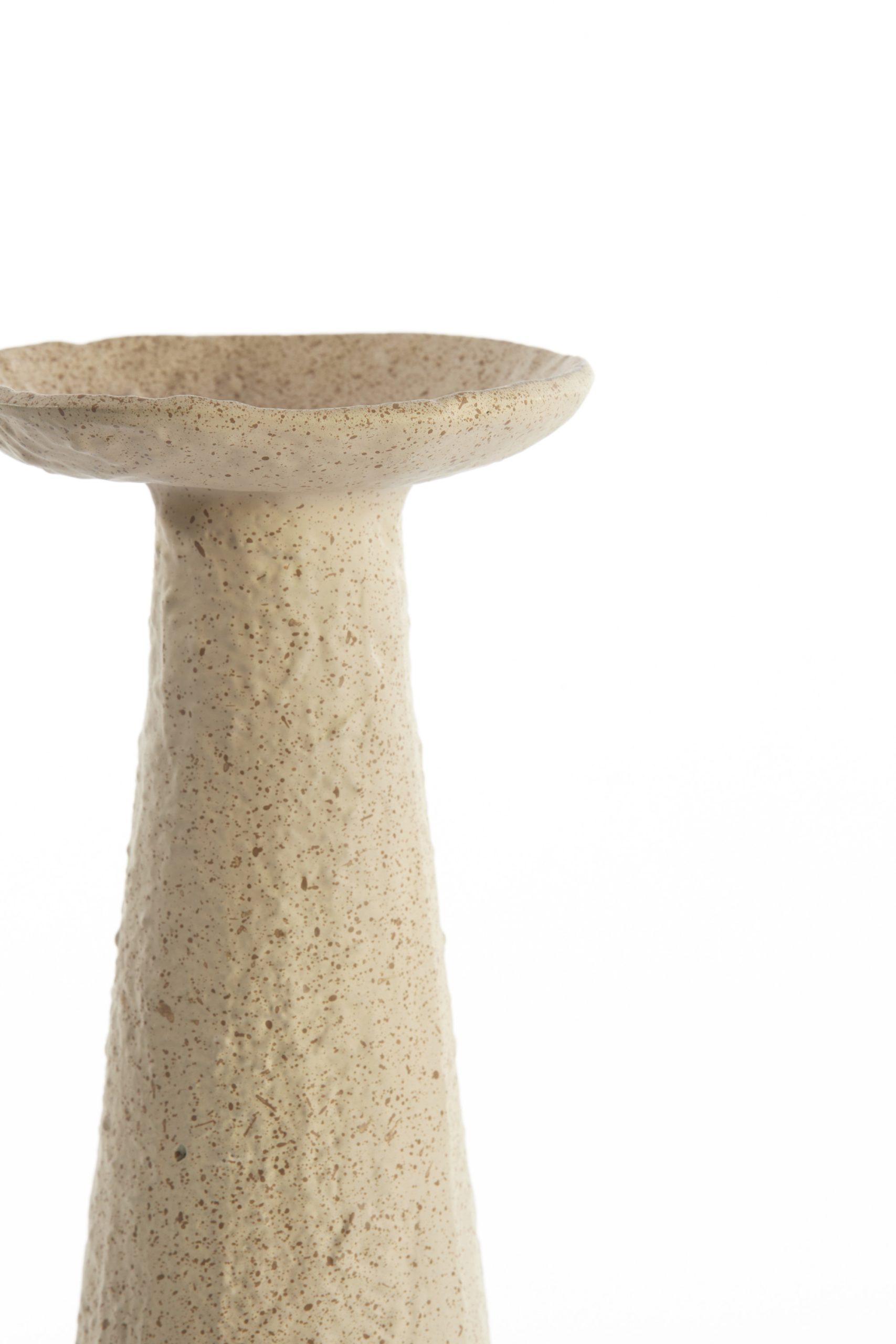 Light & Living Kaarsenhouder 12,5x12x37 cm OTA zand+licht bruin gespikkeld