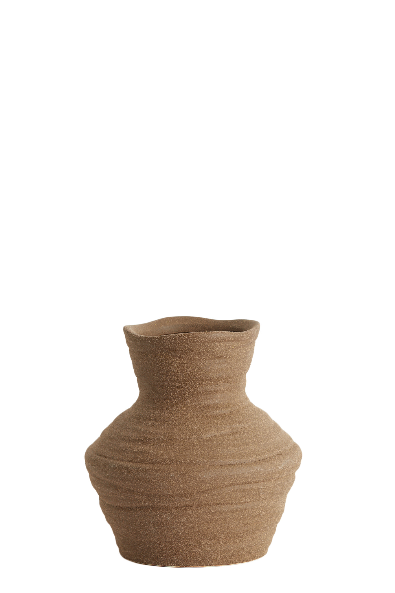 Light & Living Vaas deco Ø14,5x15,5 cm GRECCIO keramiek mat bruin