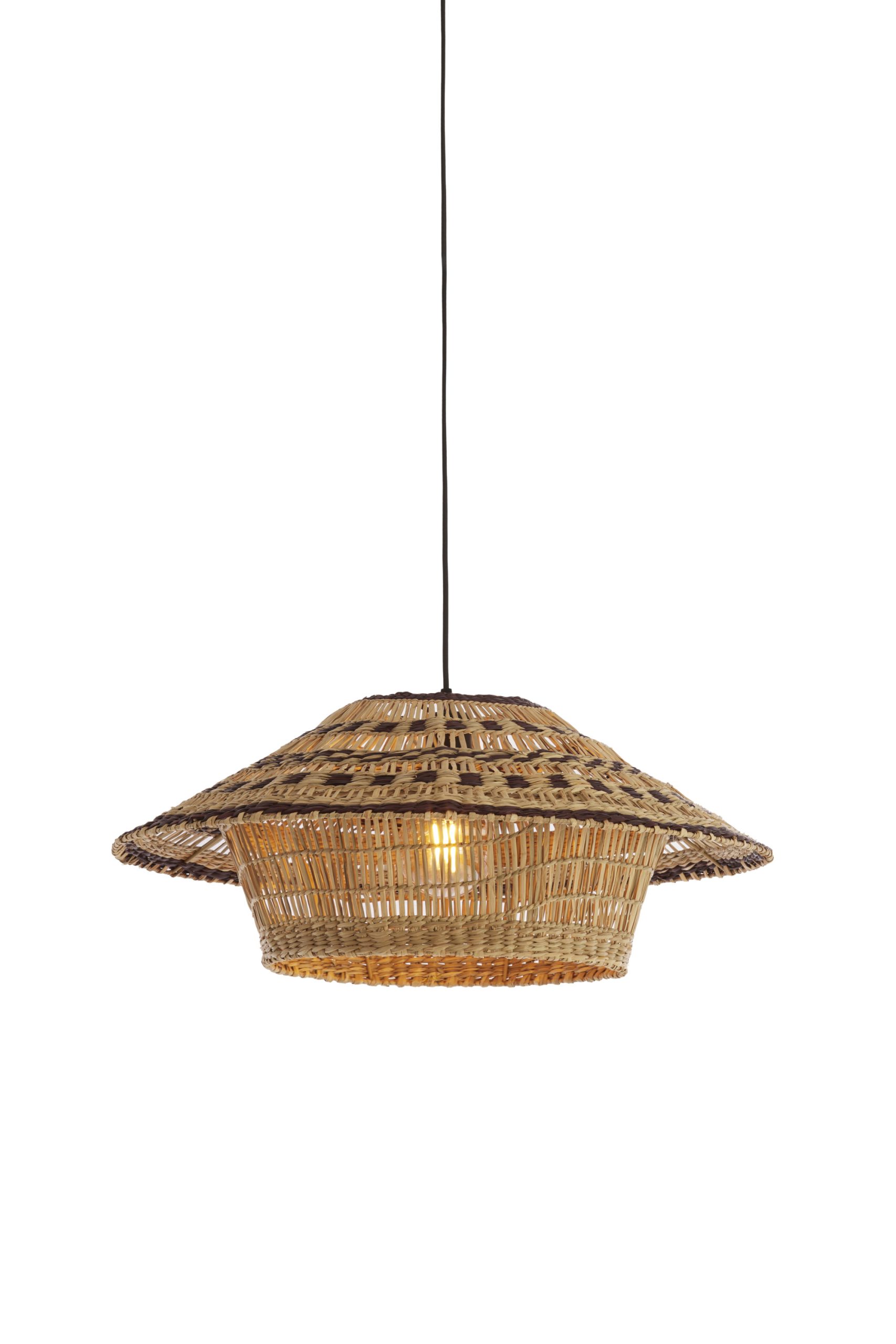Light & Living Hanglamp Ø64x26 cm OWANA zeegras naturel+bruin