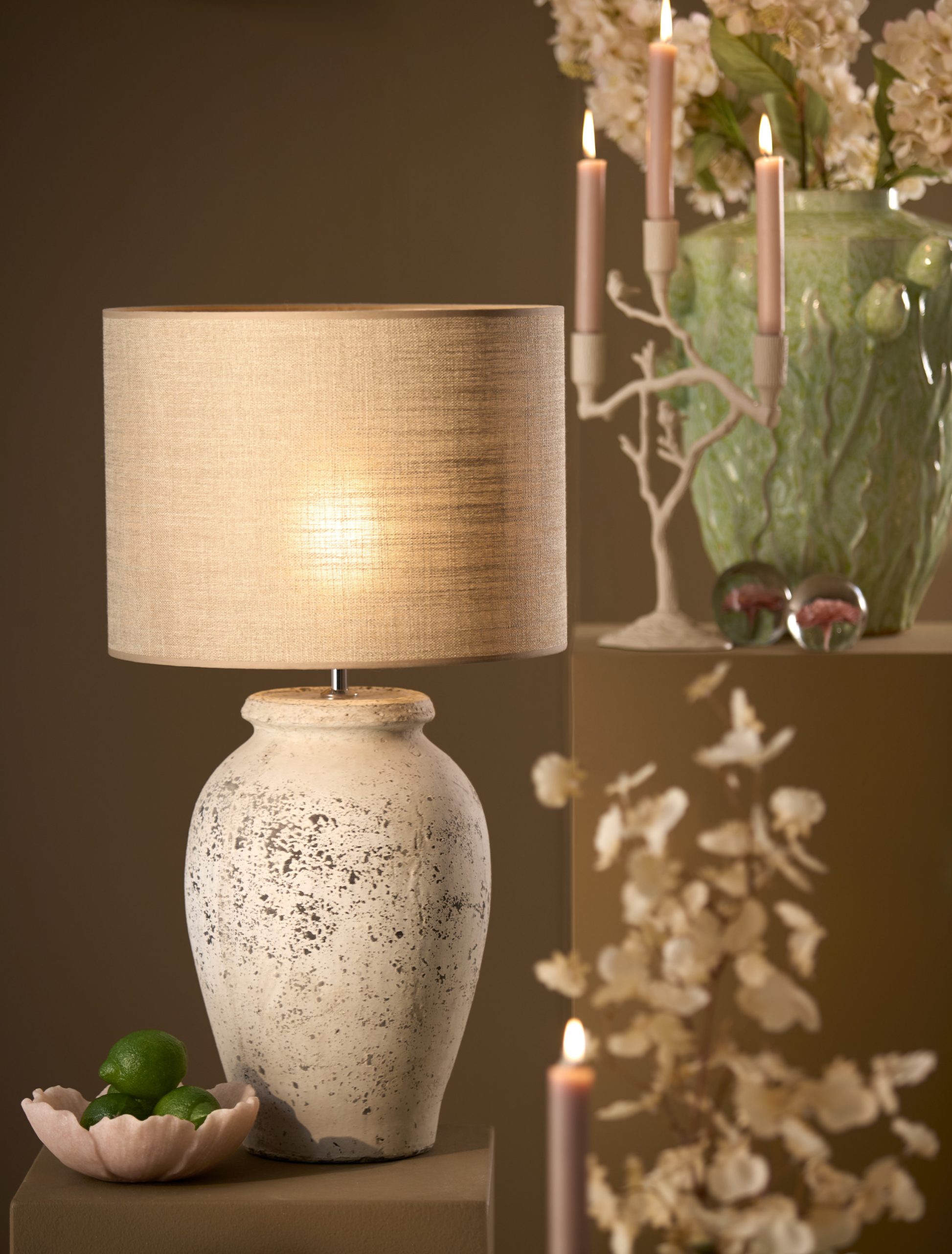 Light & Living Lampvoet Ø28x50 cm VULSINI antiek grijs
