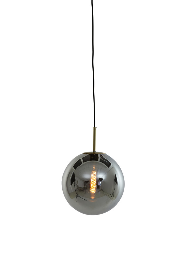 Light & Living Hanglamp Ø30 cm MEDINA antiek brons+smoke glas