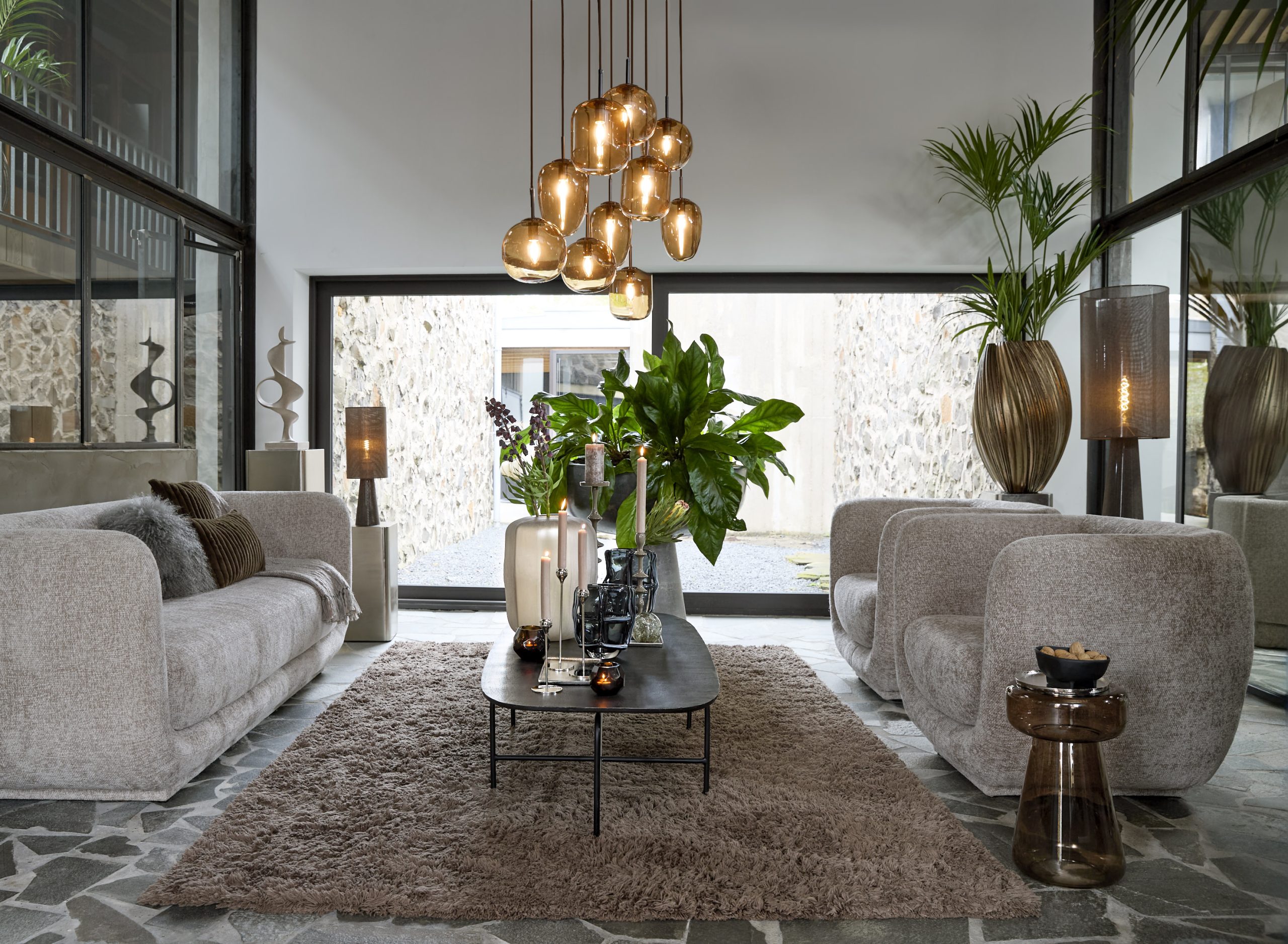 Light & Living Vaas deco Ø52x81 cm YATUNG antiek brons