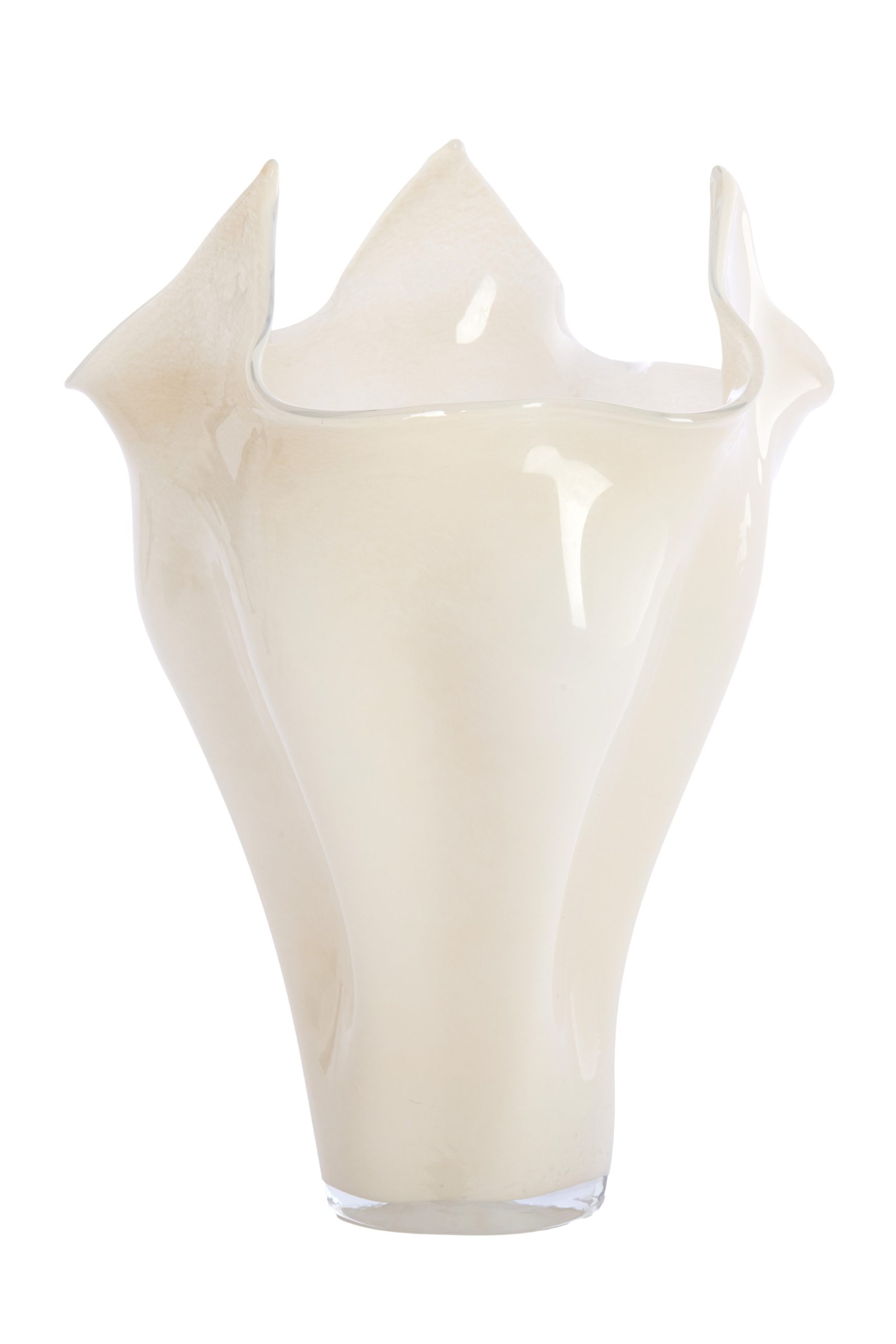 Light & Living Vaas Ø42x53 cm AIORA glas melk crème