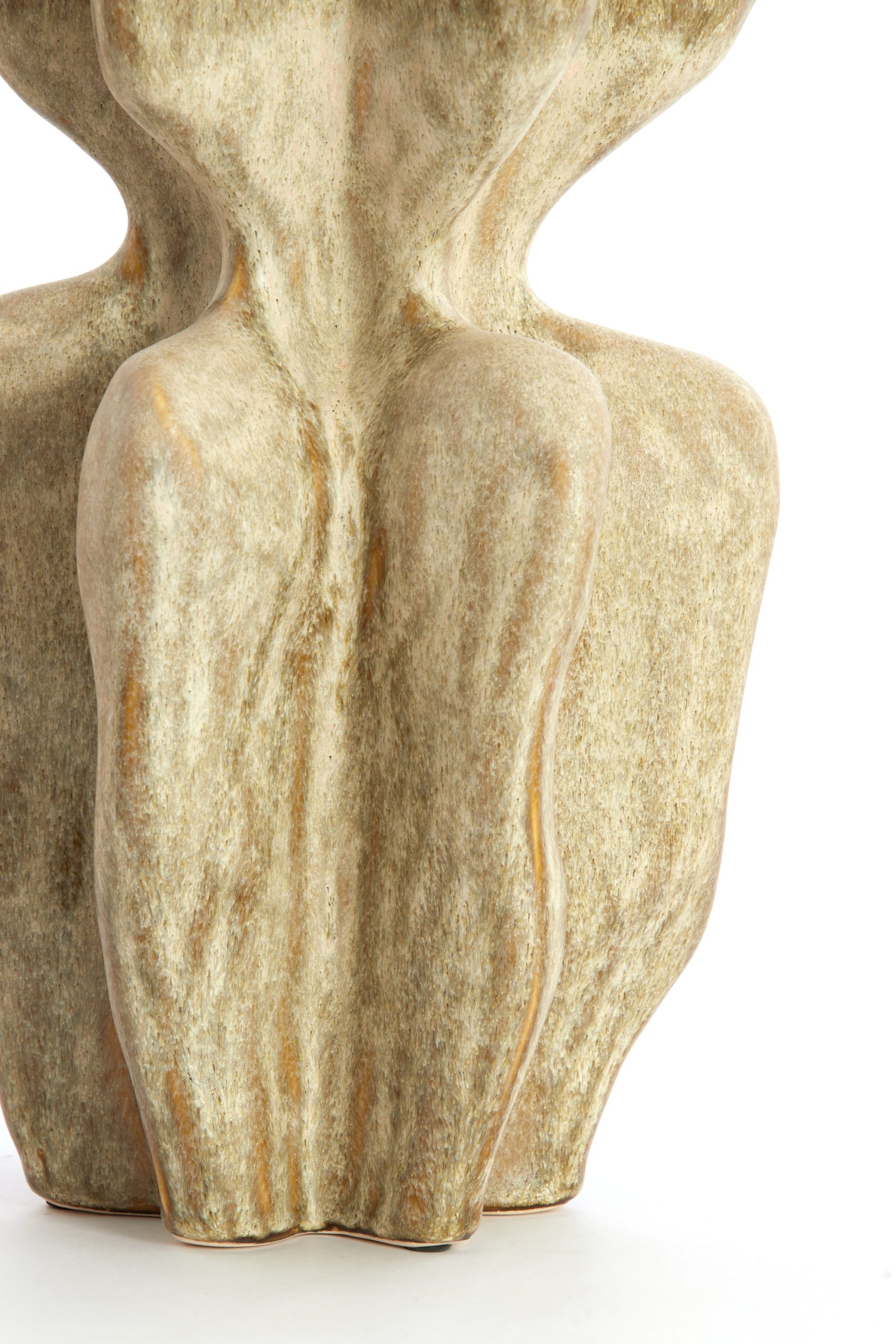 Light & Living Vaas deco 19x17x37 cm NARA keramiek olijf groen