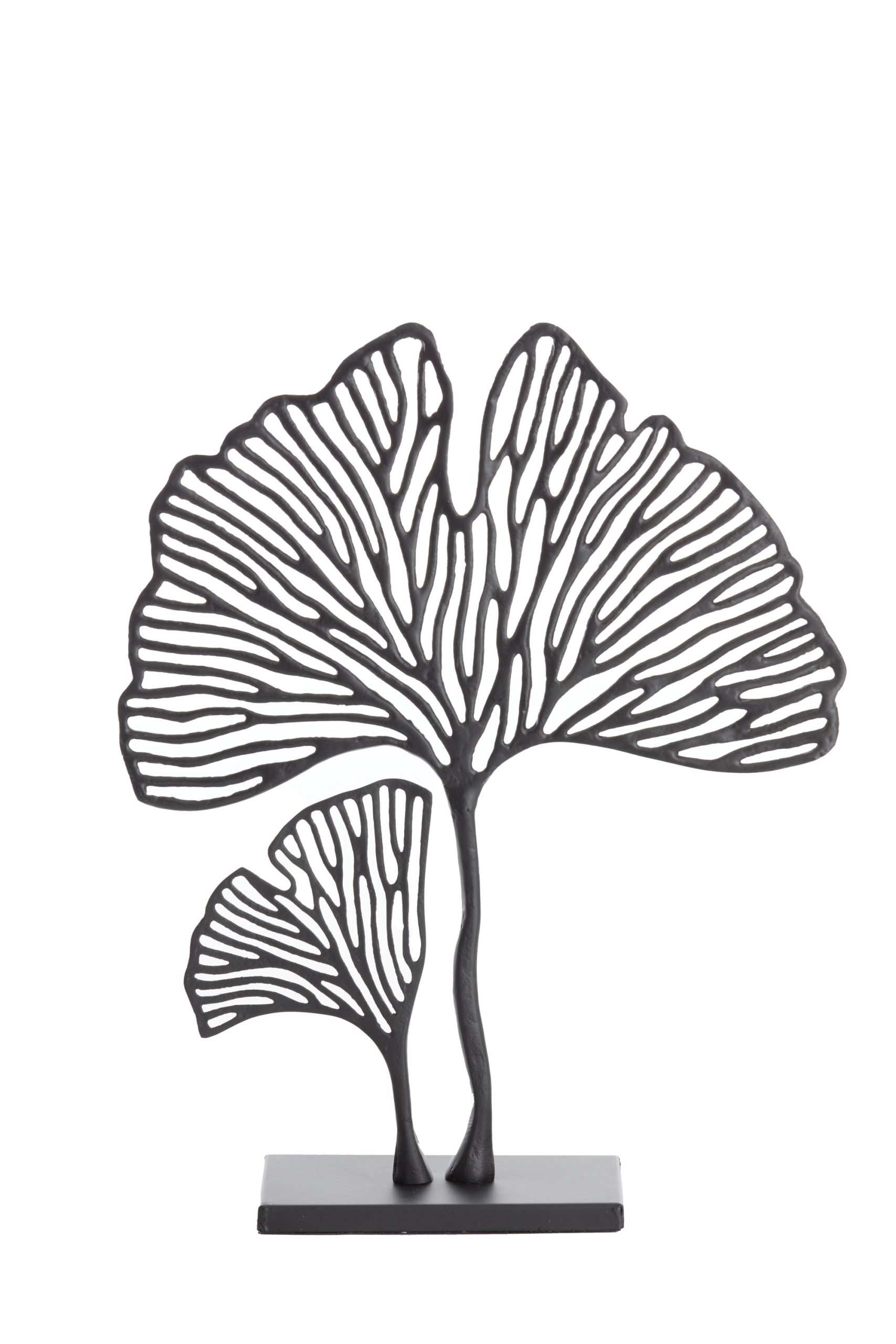 Light & Living Ornament op voet 36x10x48 cm LEAF mat zwart